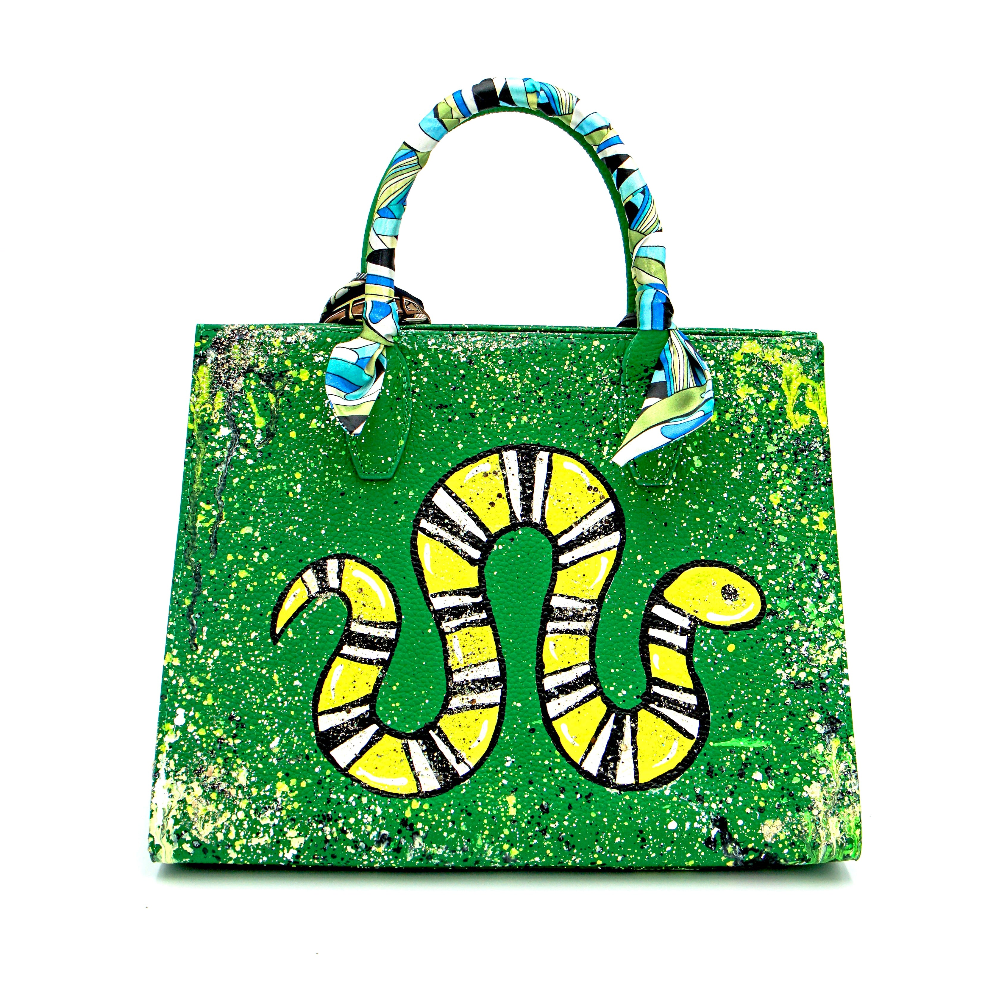 Anca Barbu Sophia Bag, Snake, Yellow