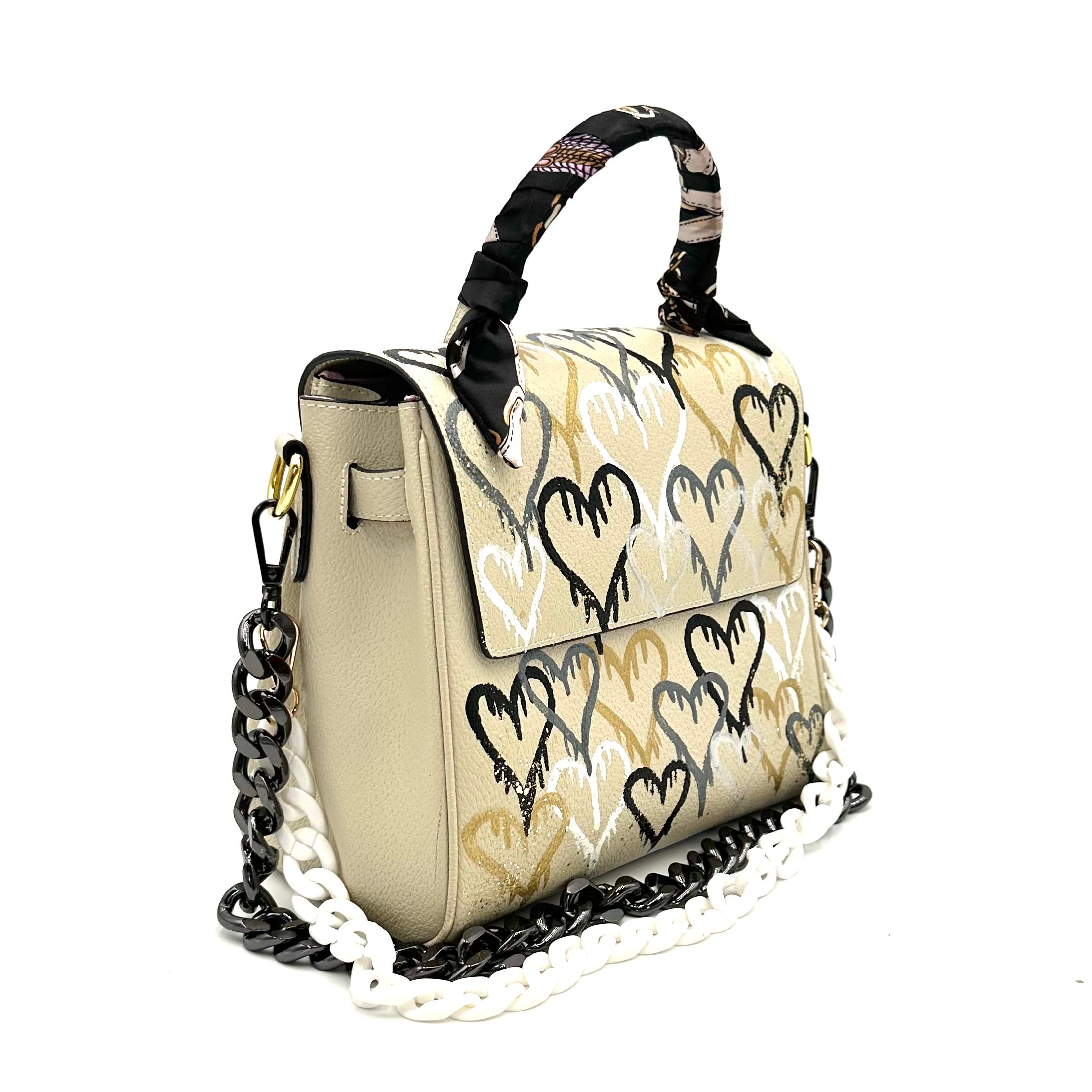 Anca Barbu Vicky Bag, Hearts Graffiti
