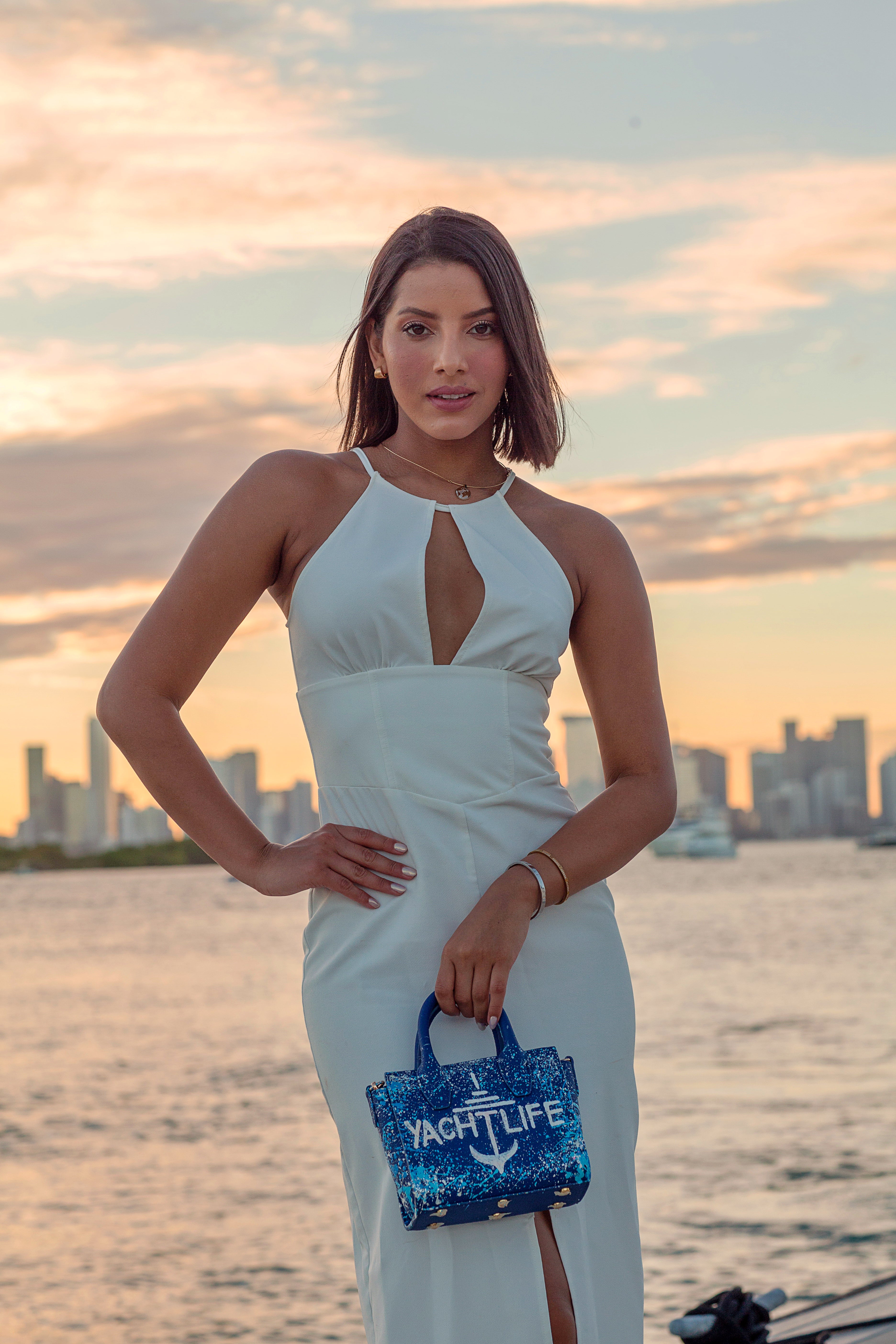 Anca Barbu Camila Bag, Yacht Life, White