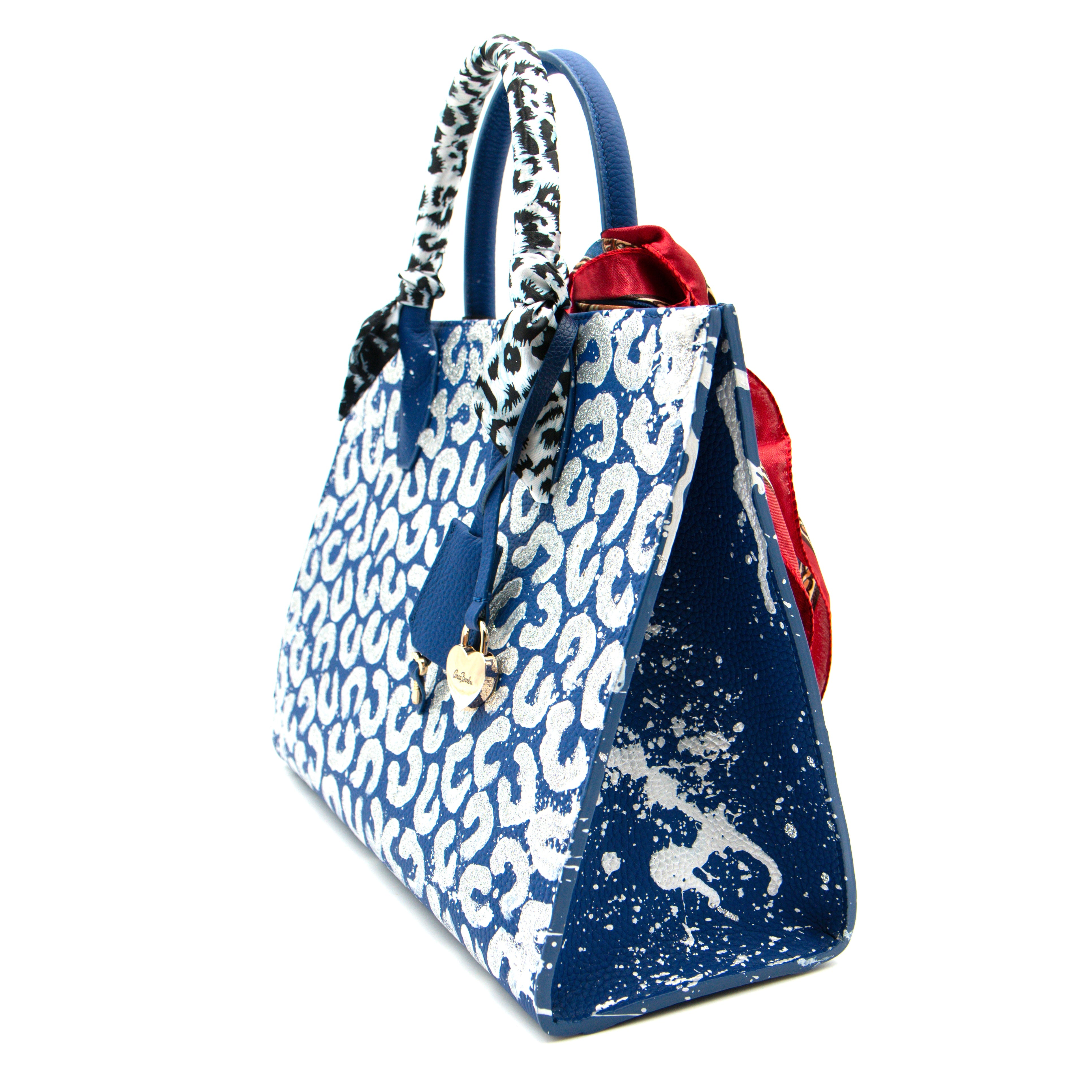 Anca Barbu Sophia Bag, Cheetah, Silver