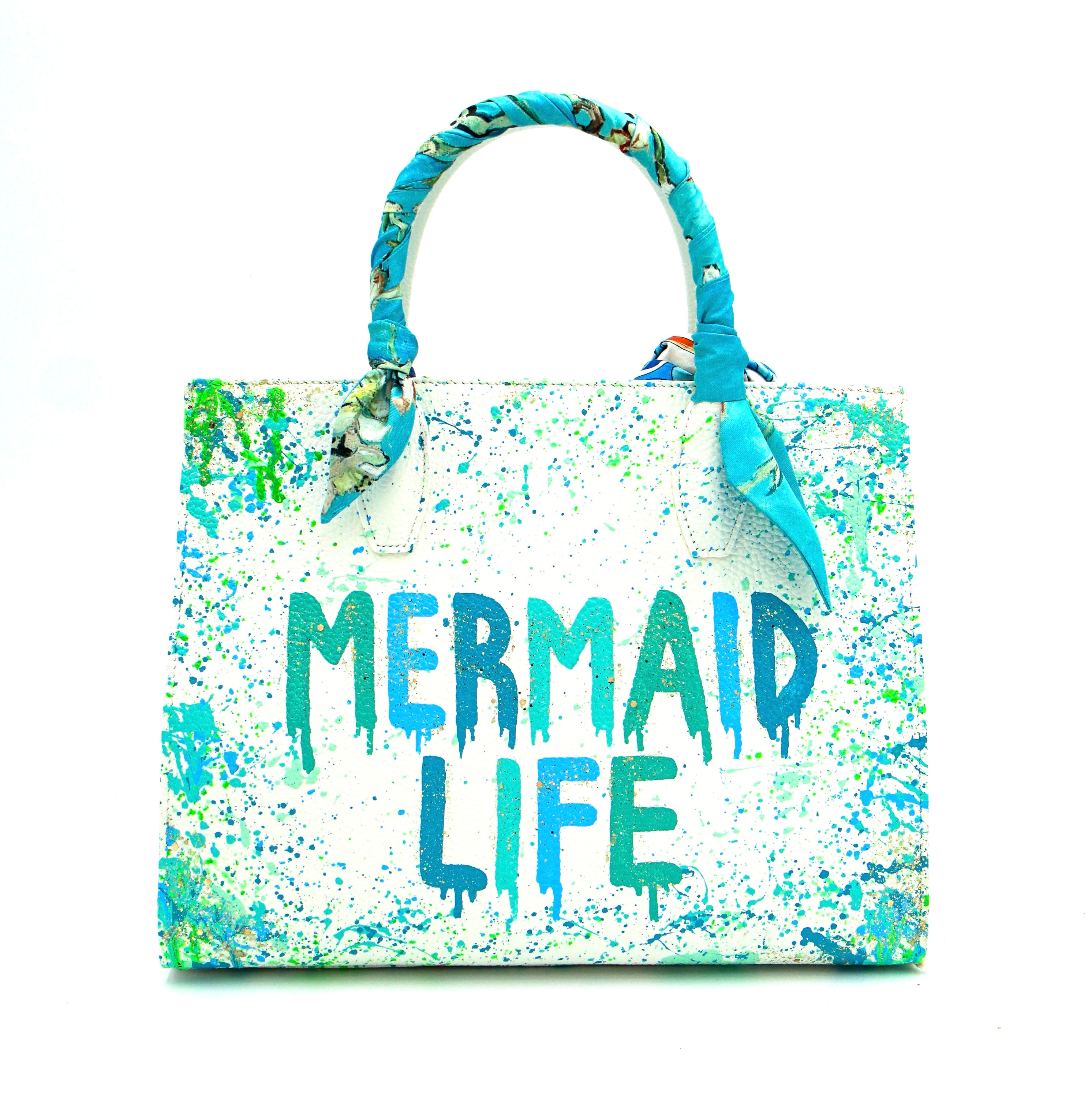 Anca Barbu Sophia Bag, Mermaid Life, Turquoise