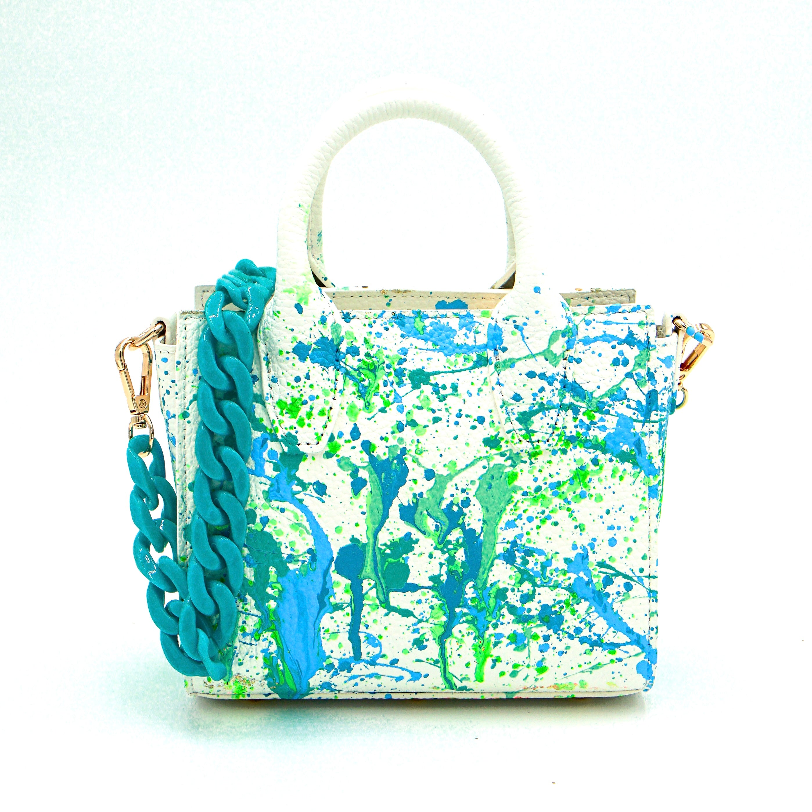 Anca Barbu Camila Bag, Splashes, Turquoise
