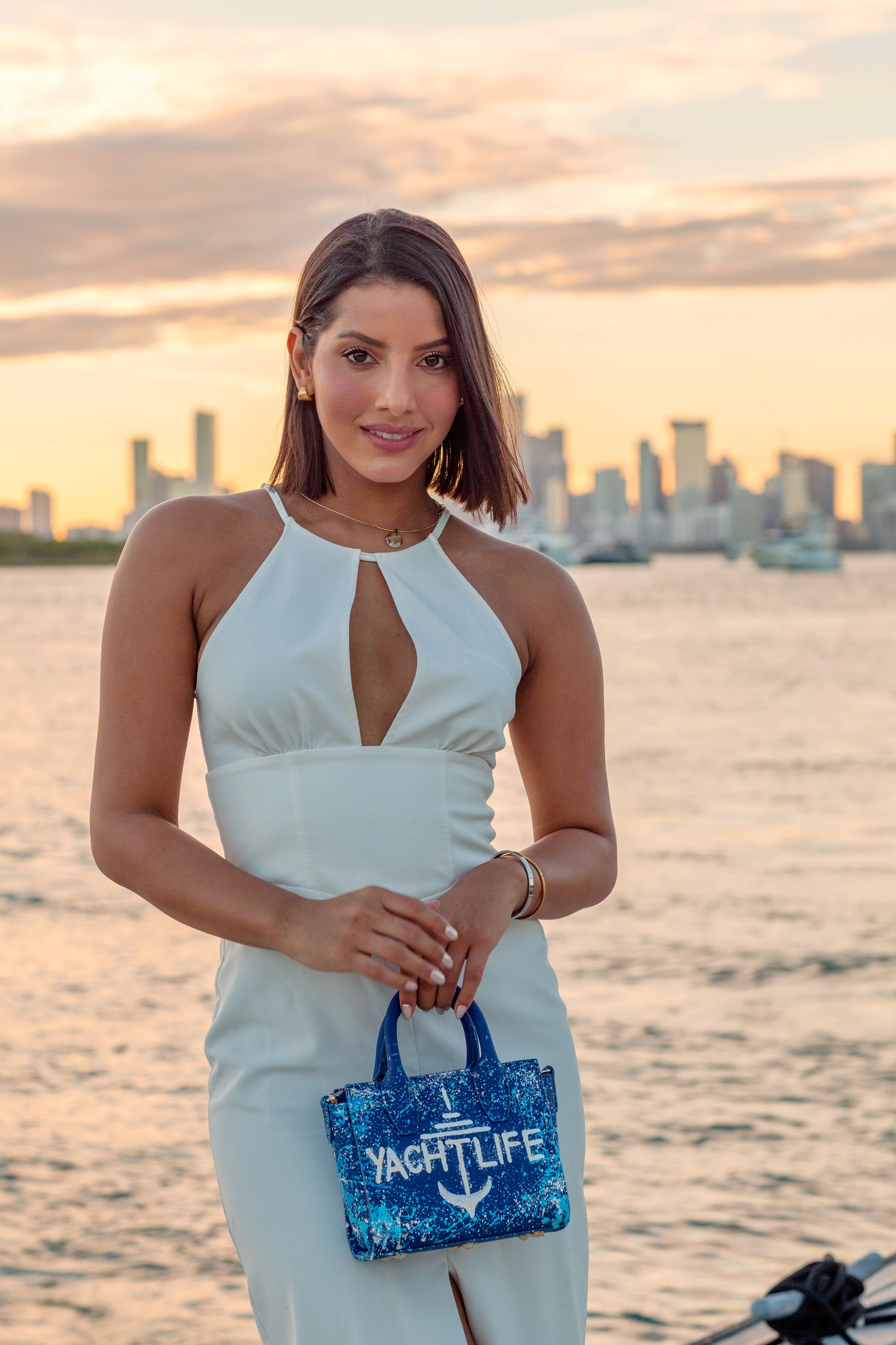 Anca Barbu Camila Bag, Yacht Life, White