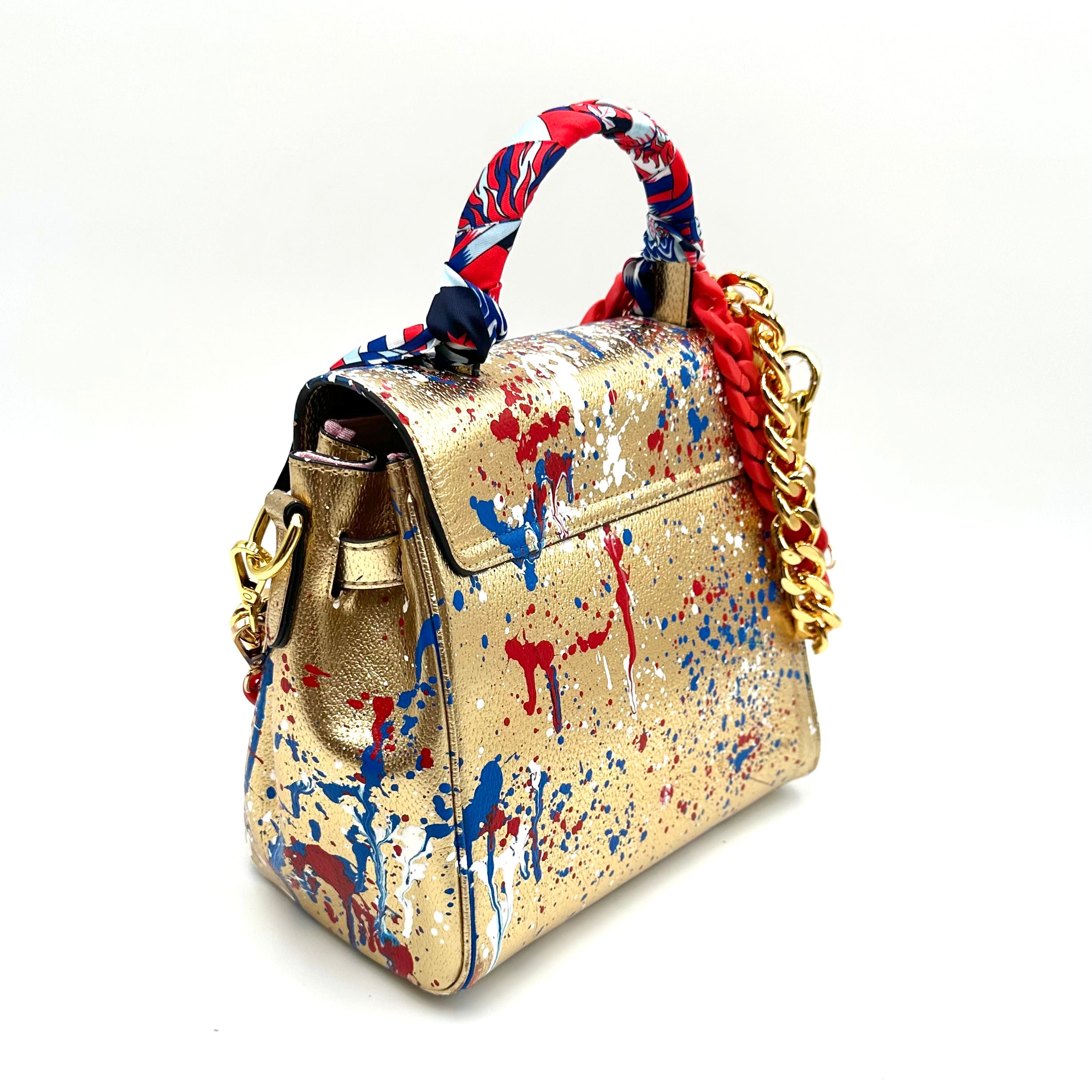 Anca Barbu Vicky Gold Bag, American Flag