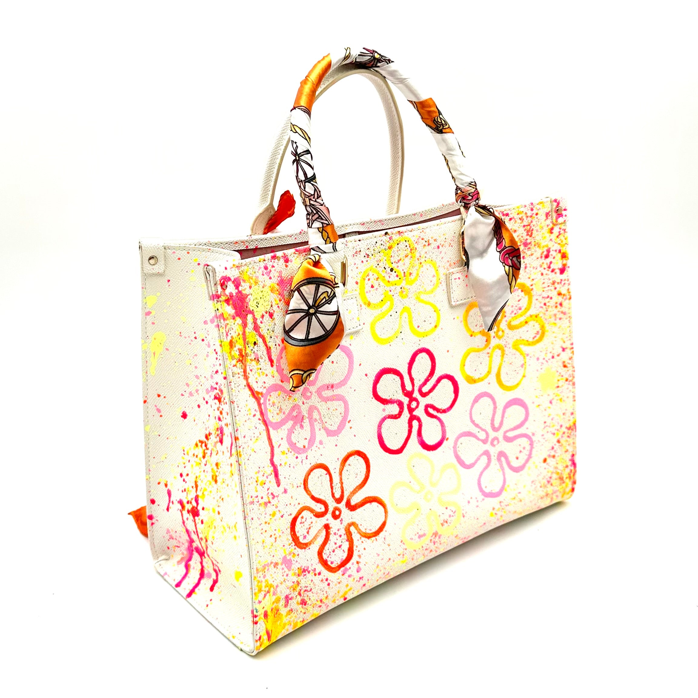 Anca Barbu Nicole Bag, Orange Flowers