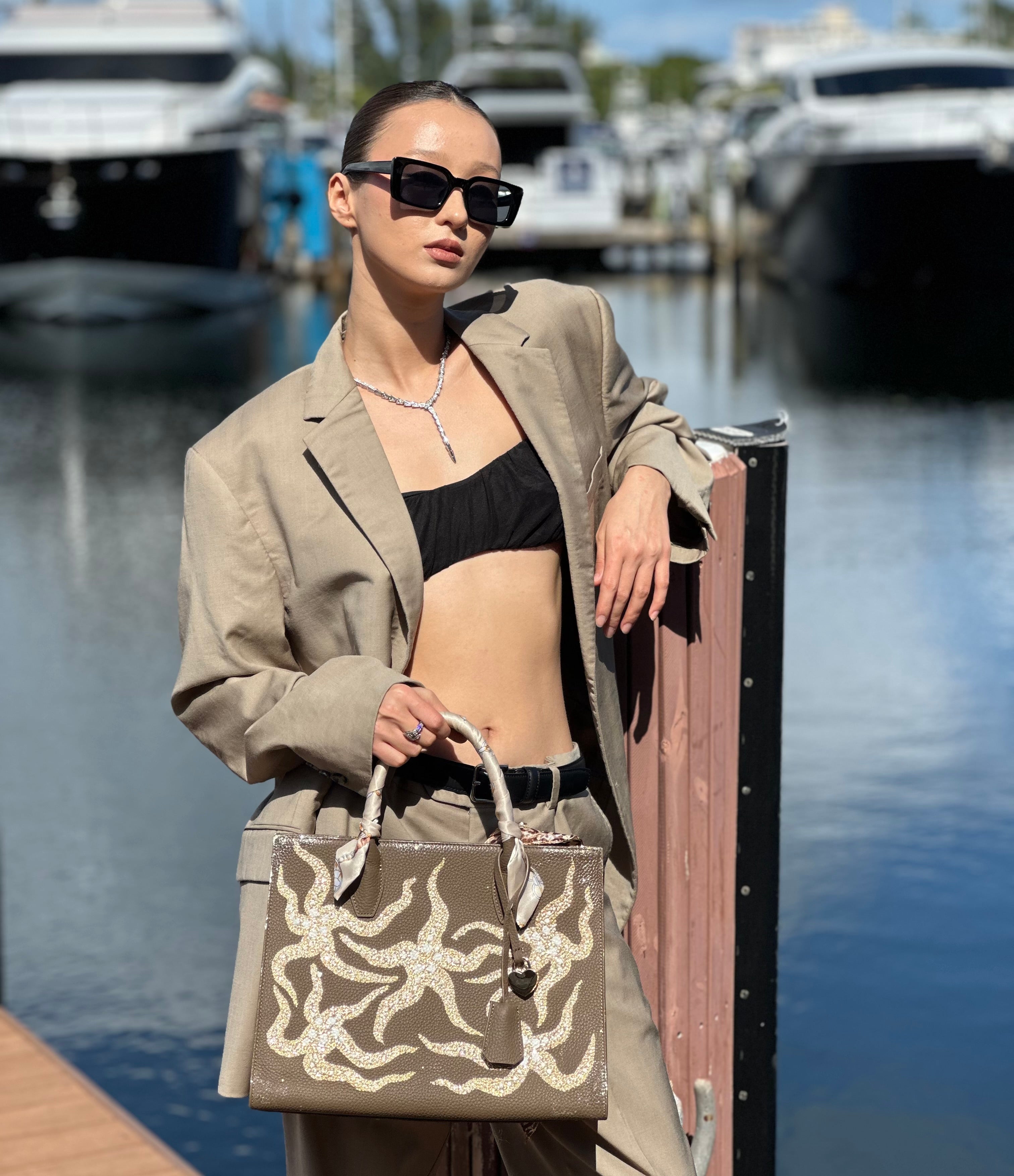 Anca Barbu Sophia Bag, Starfish, Gold