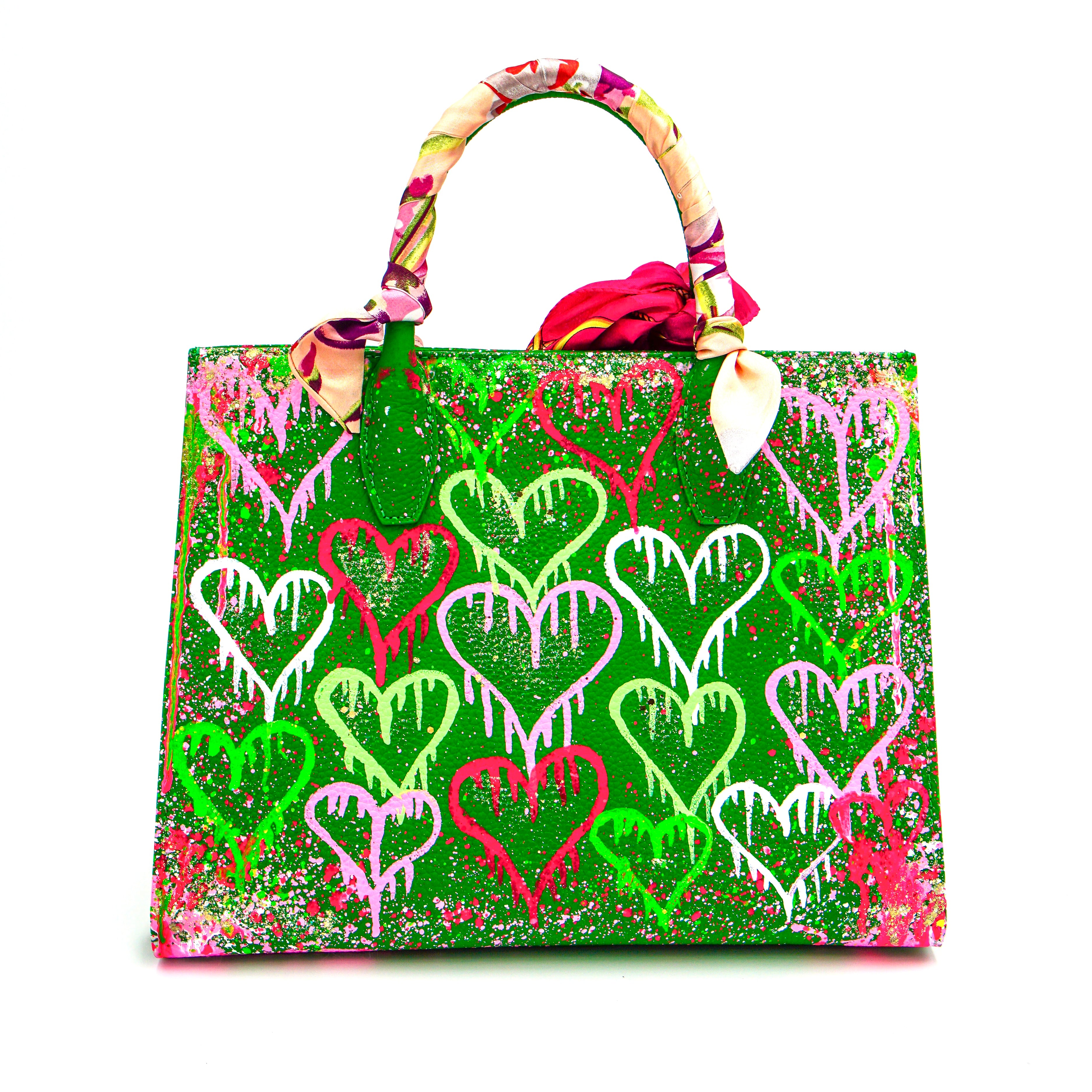 Anca Barbu Sophia Bag, Dripping Heart, Pink