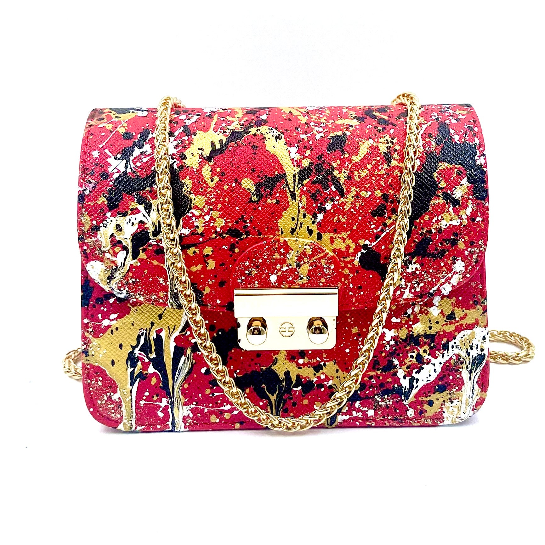 Anca Barbu Carolina Red Metallic Splashes