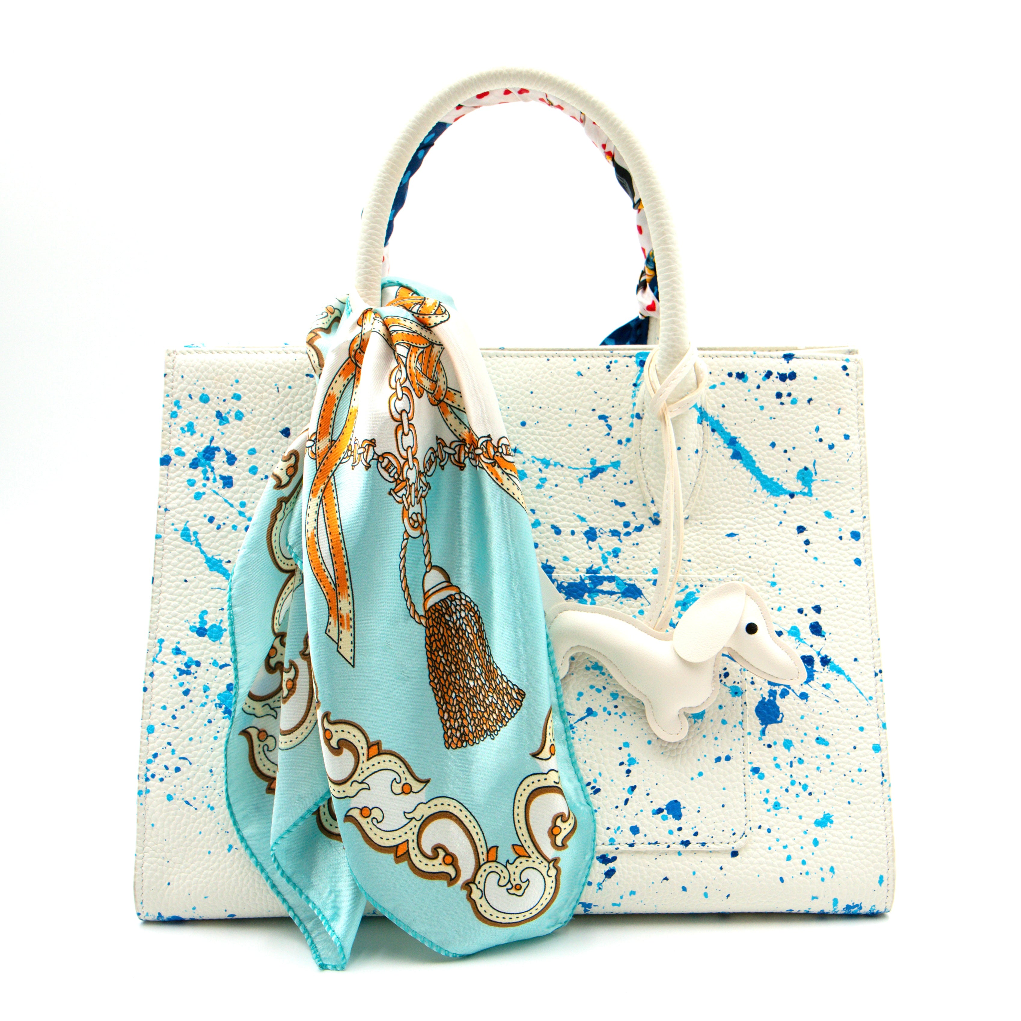Anca Barbu Sophia Bag, Blue Flowers