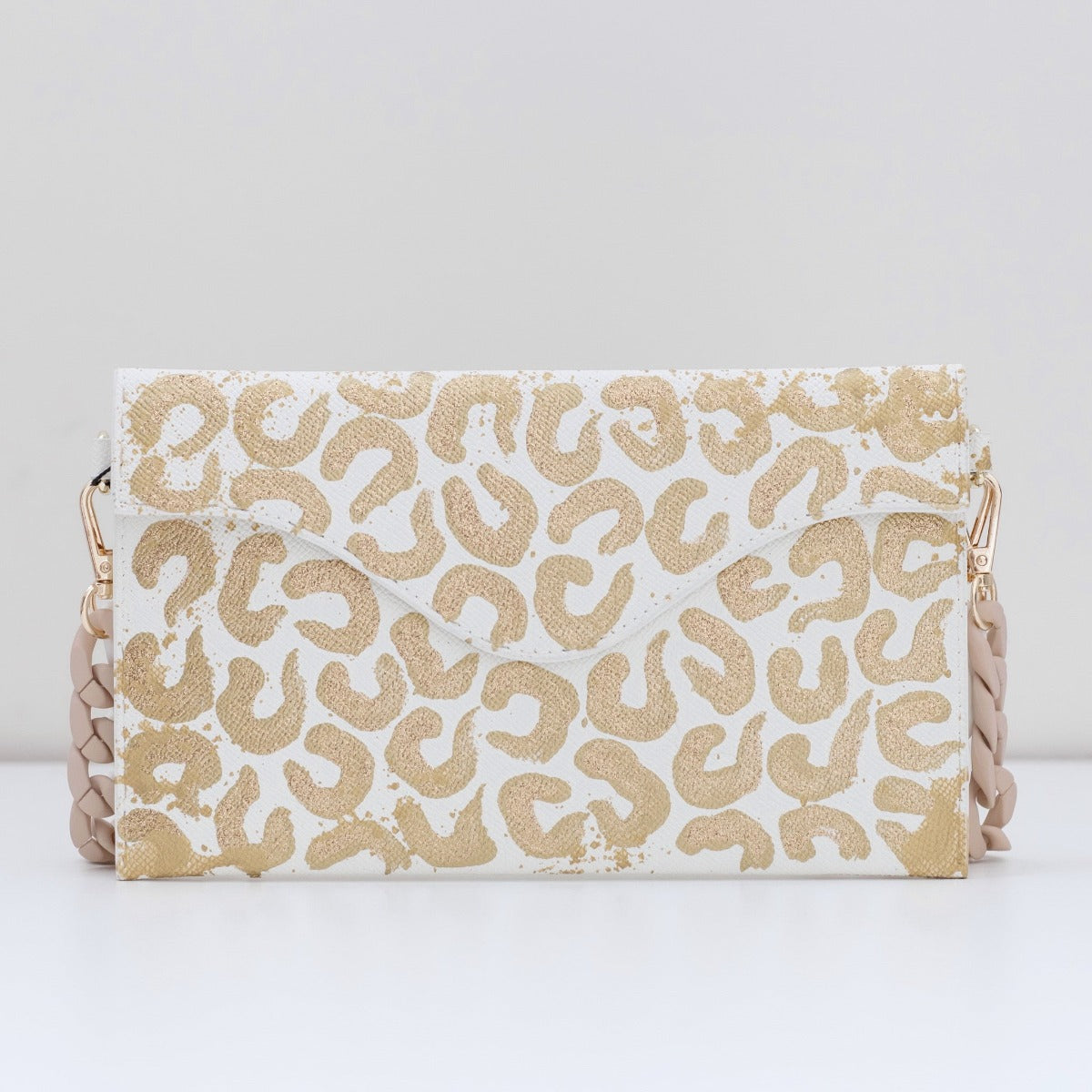 Anca Barbu Sabrina Bag, Leopard Print, Gold