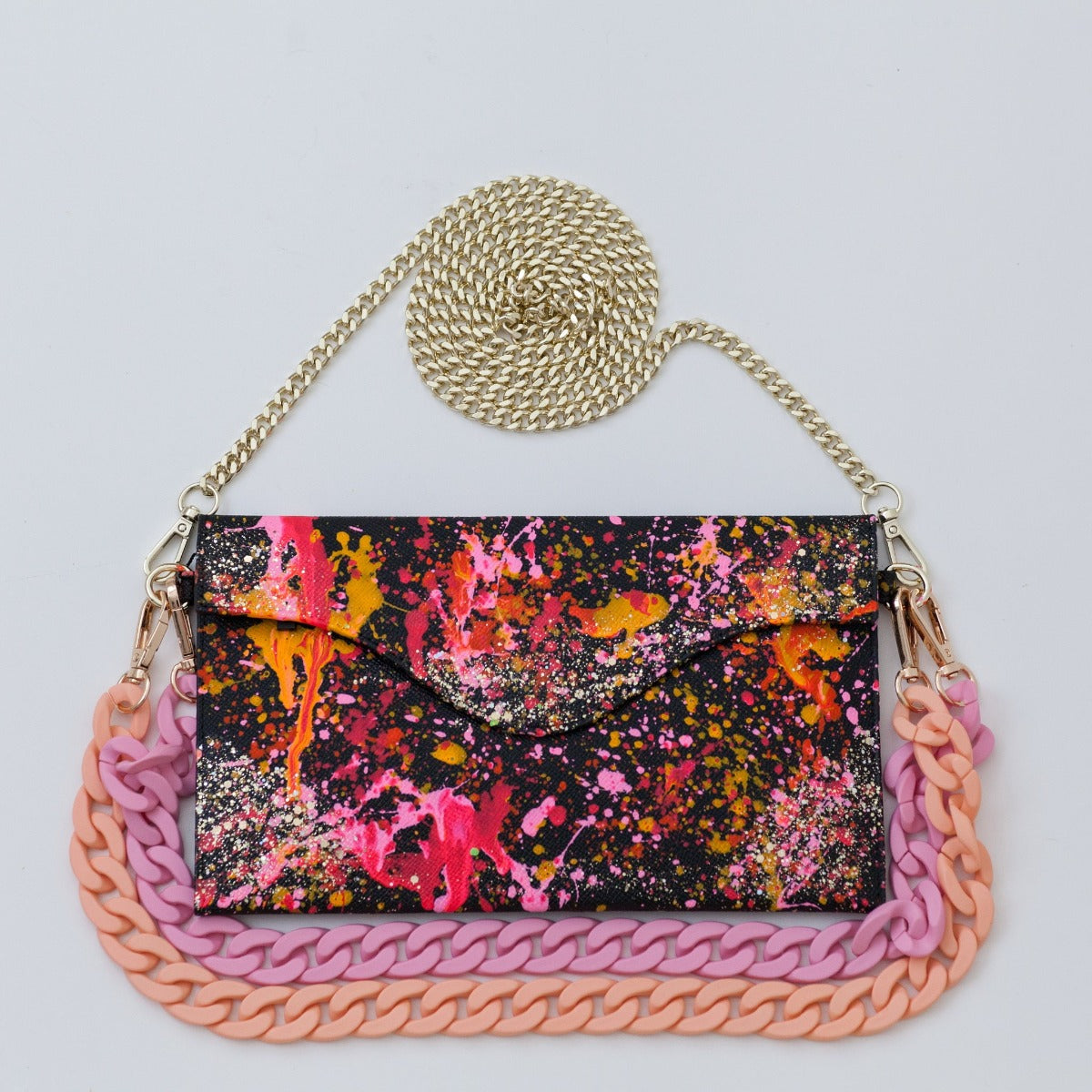 Anca Barbu Sabrina Bag, Splashes, Spring Pink