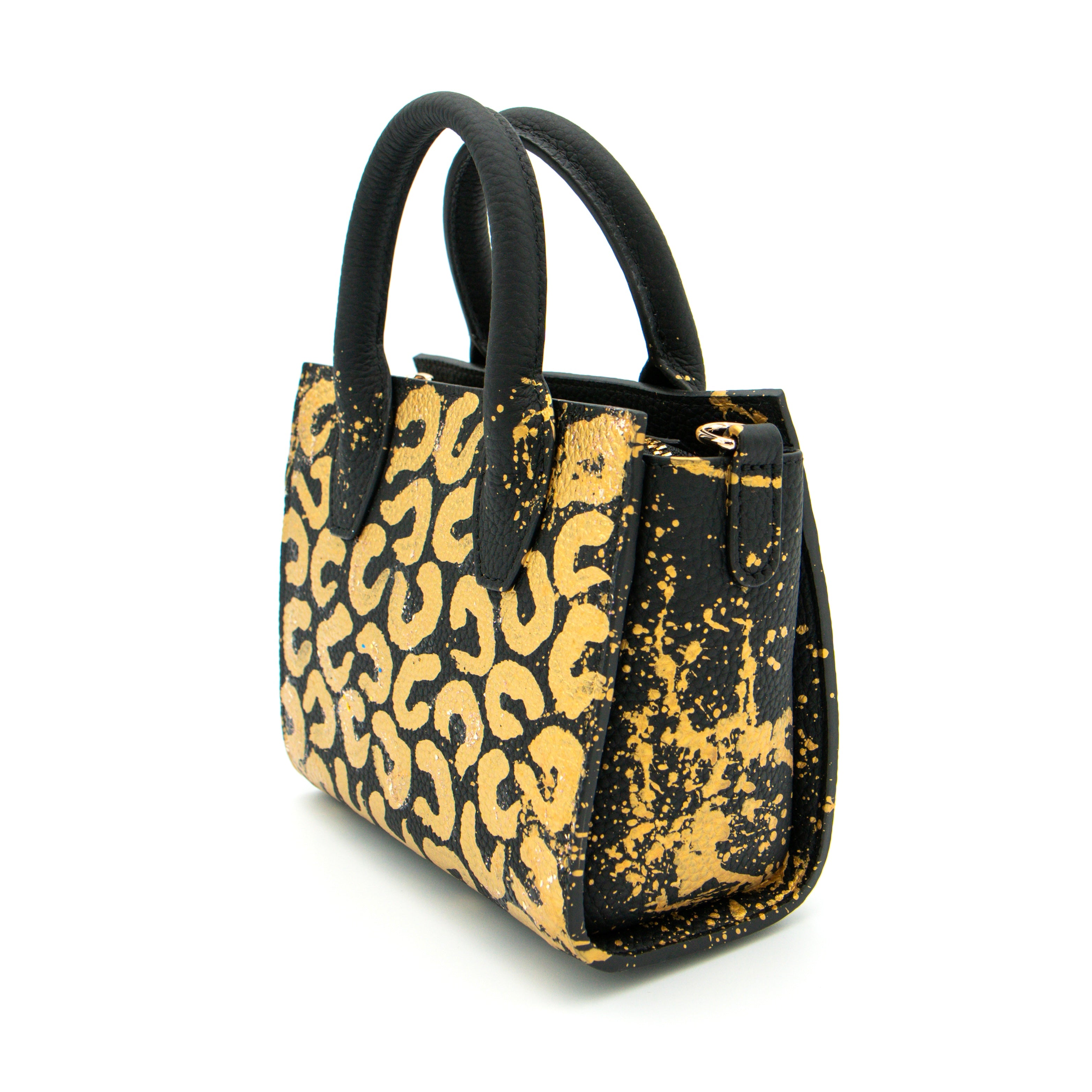 Anca Barbu Camila Bag, Leopard Print, Gold
