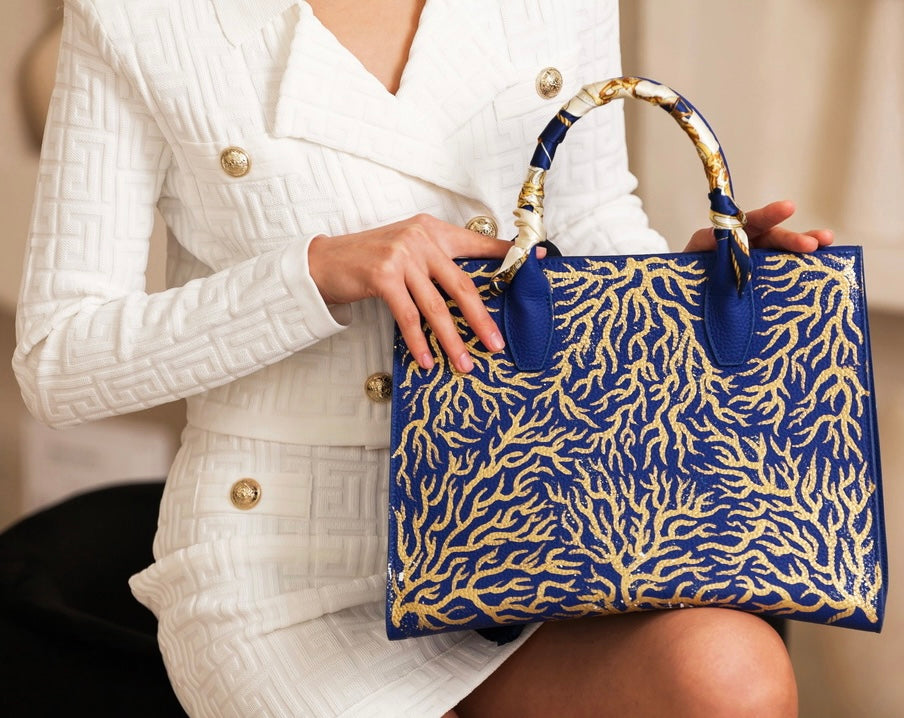 Anca Barbu Sophia Bag, Coral Reef, Gold