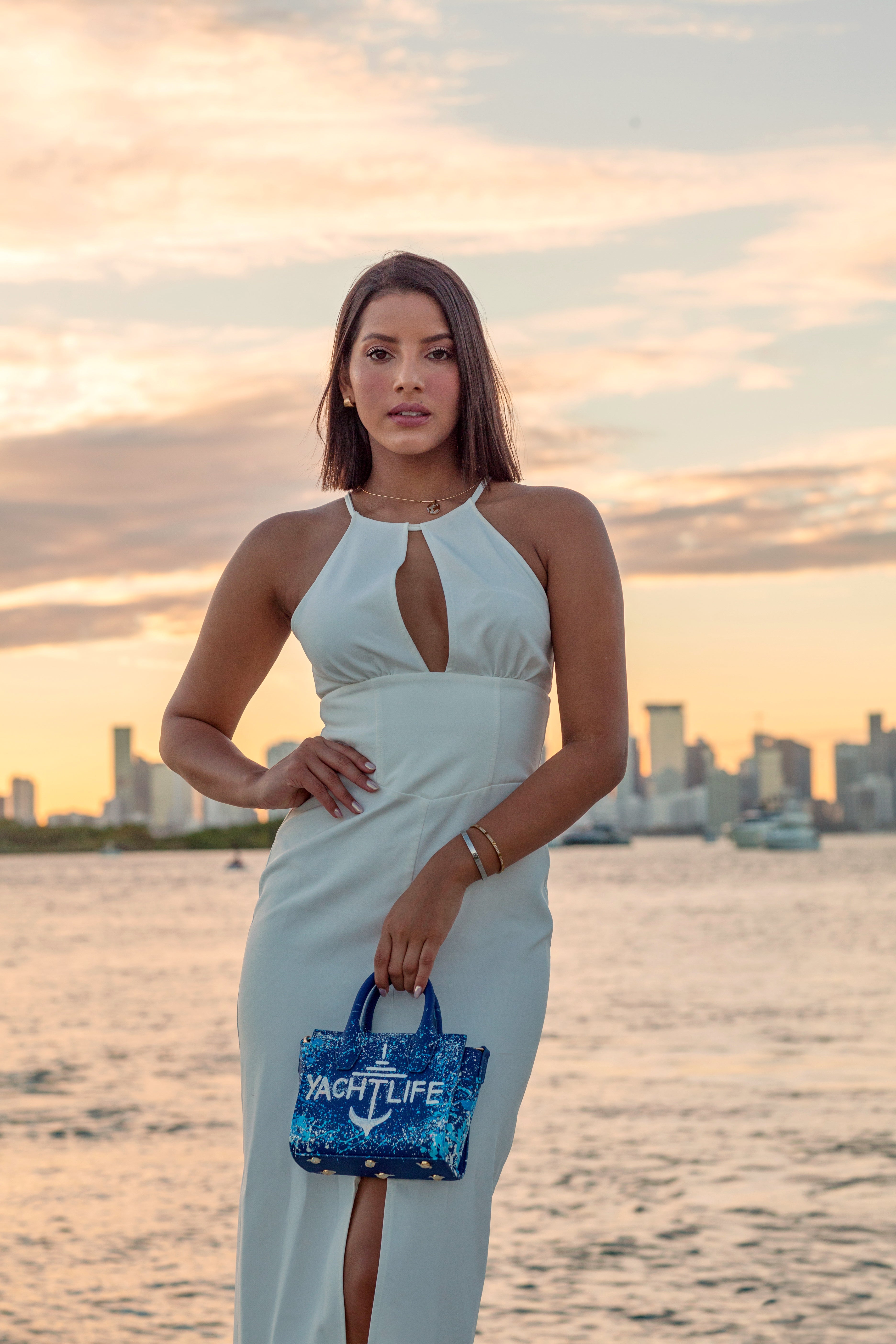 Anca Barbu Camila Bag, Yacht Life, White