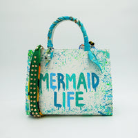 Anca Barbu Sophia Bag, Mermaid Life, Turquoise