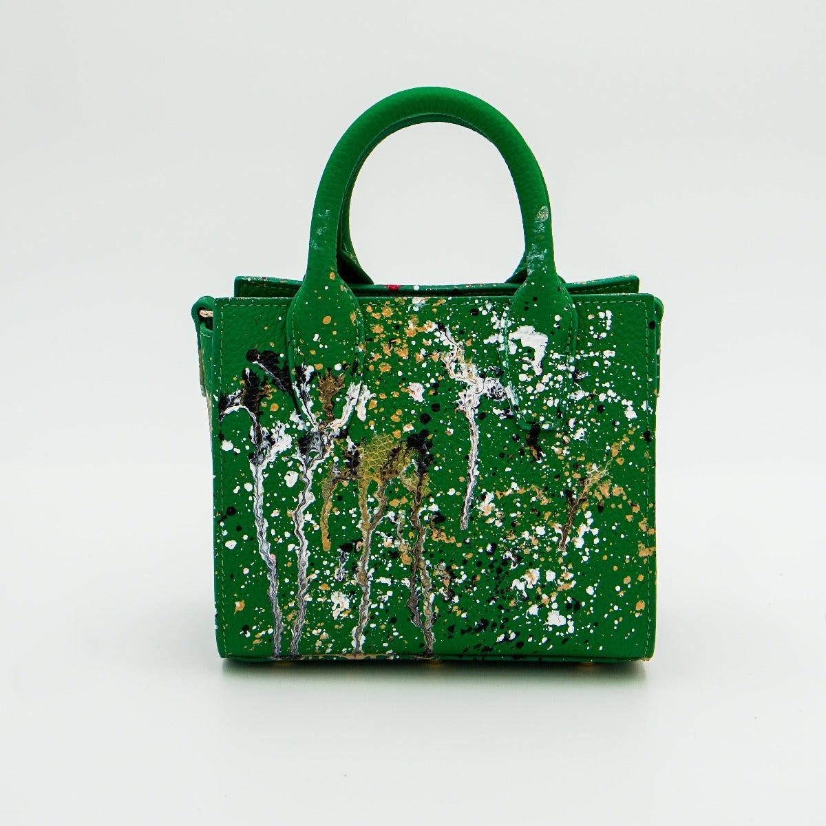 Anca Barbu Camila Bag, Red Stripe, Metallic