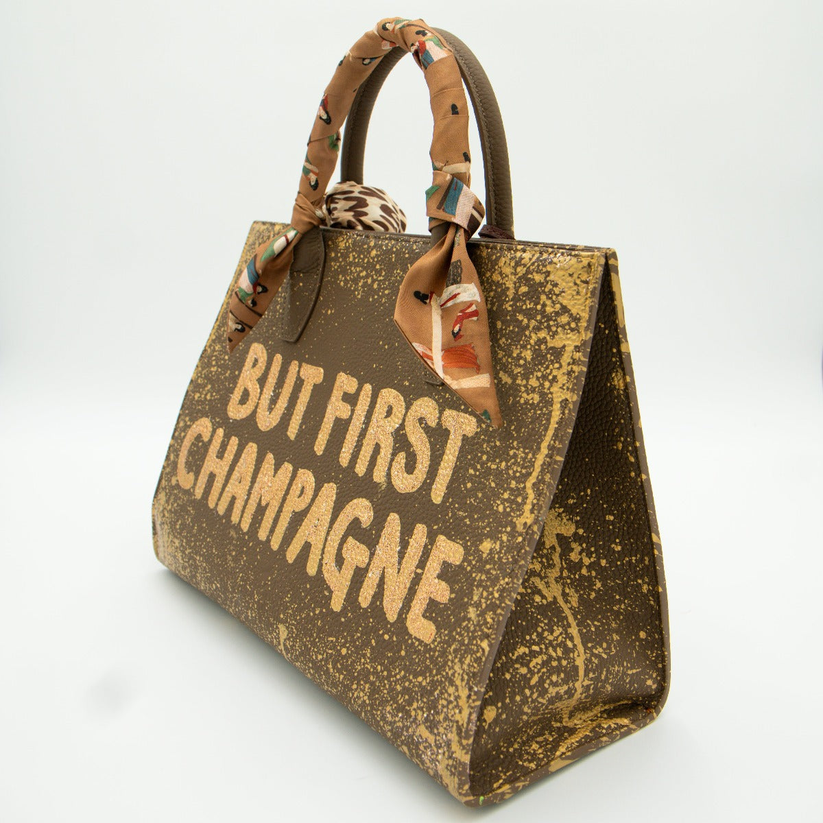 Anca Barbu Sophia Bag, But First Champagne, Gold