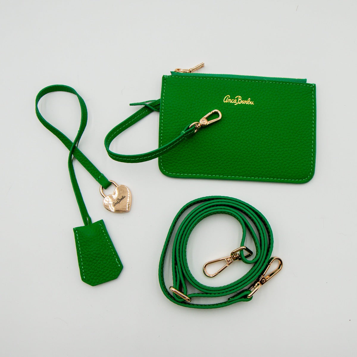 Anca Barbu Camila Bag, Red Stripe, Metallic