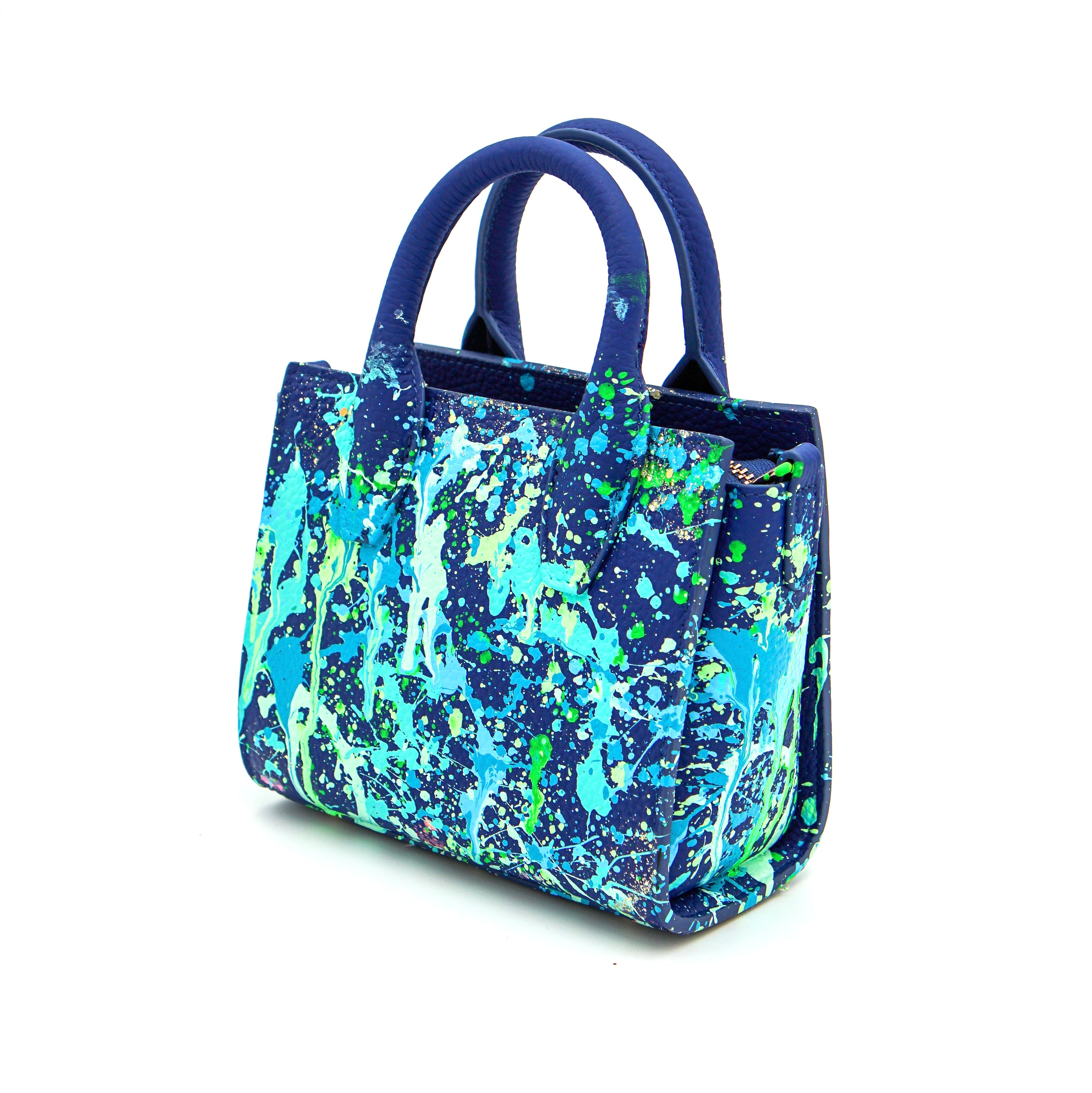 Anca Barbu Camila Bag, Splashes, Turquoise