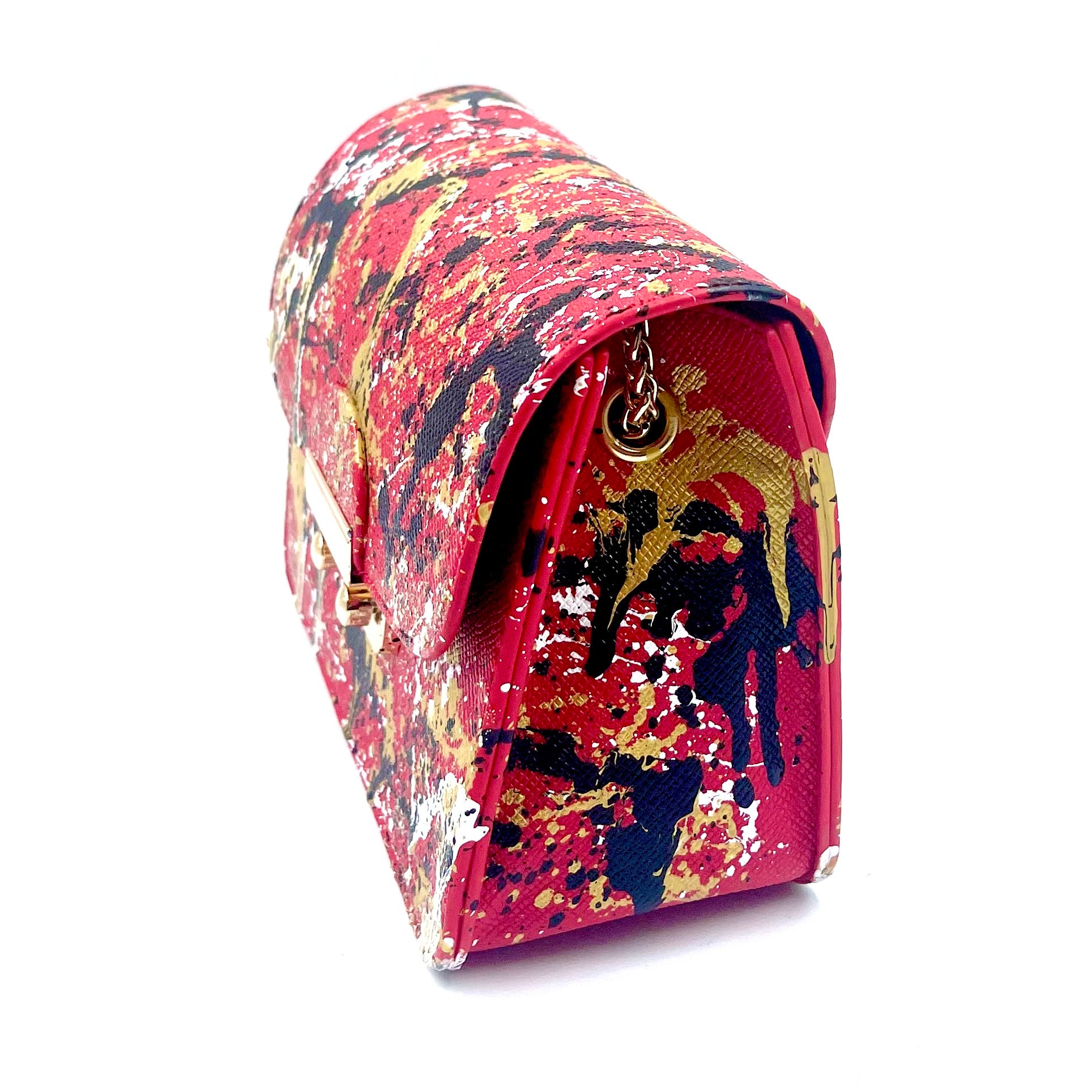 Anca Barbu Carolina Red Metallic Splashes