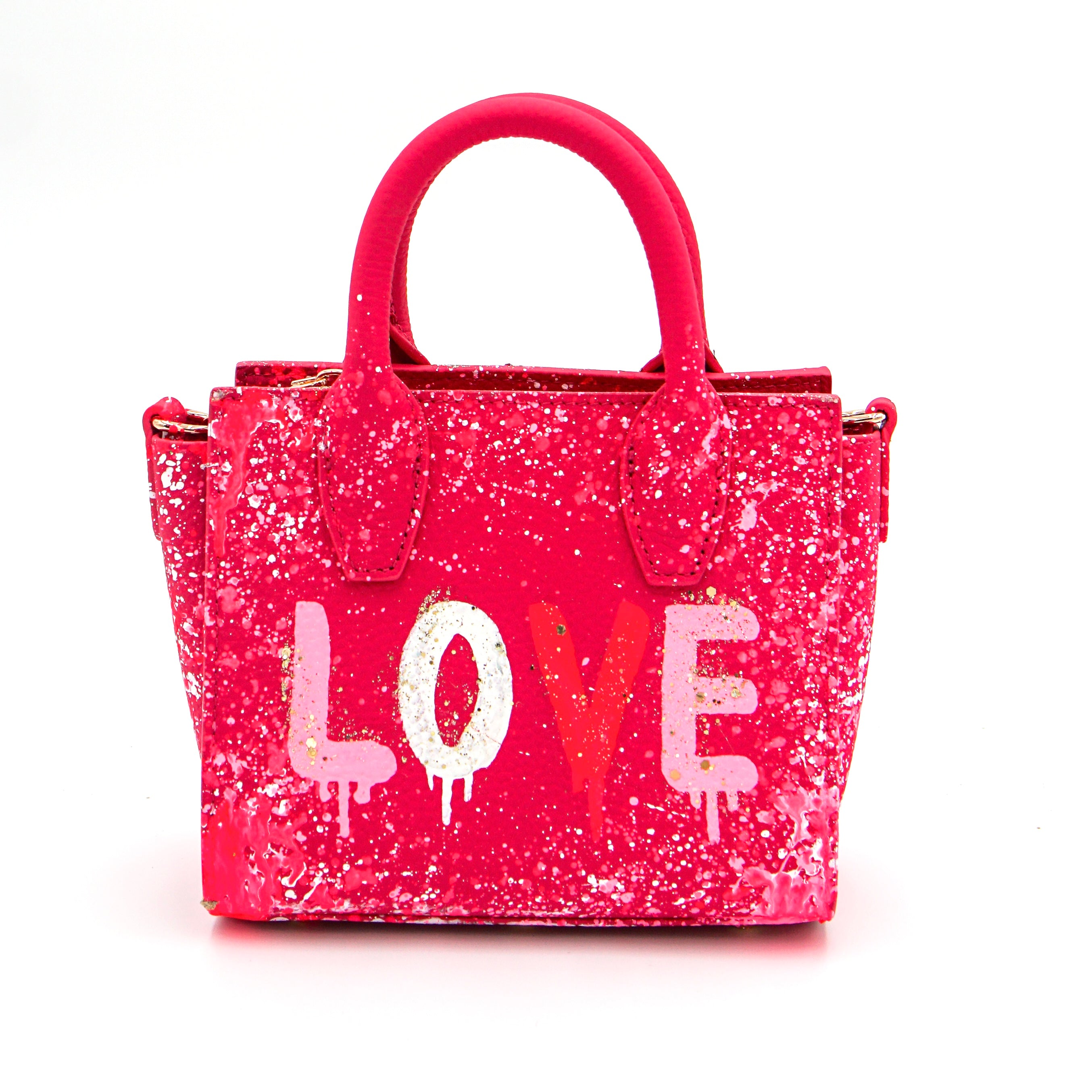 Anca Barbu Camila Bag, LOVE, White and Pink