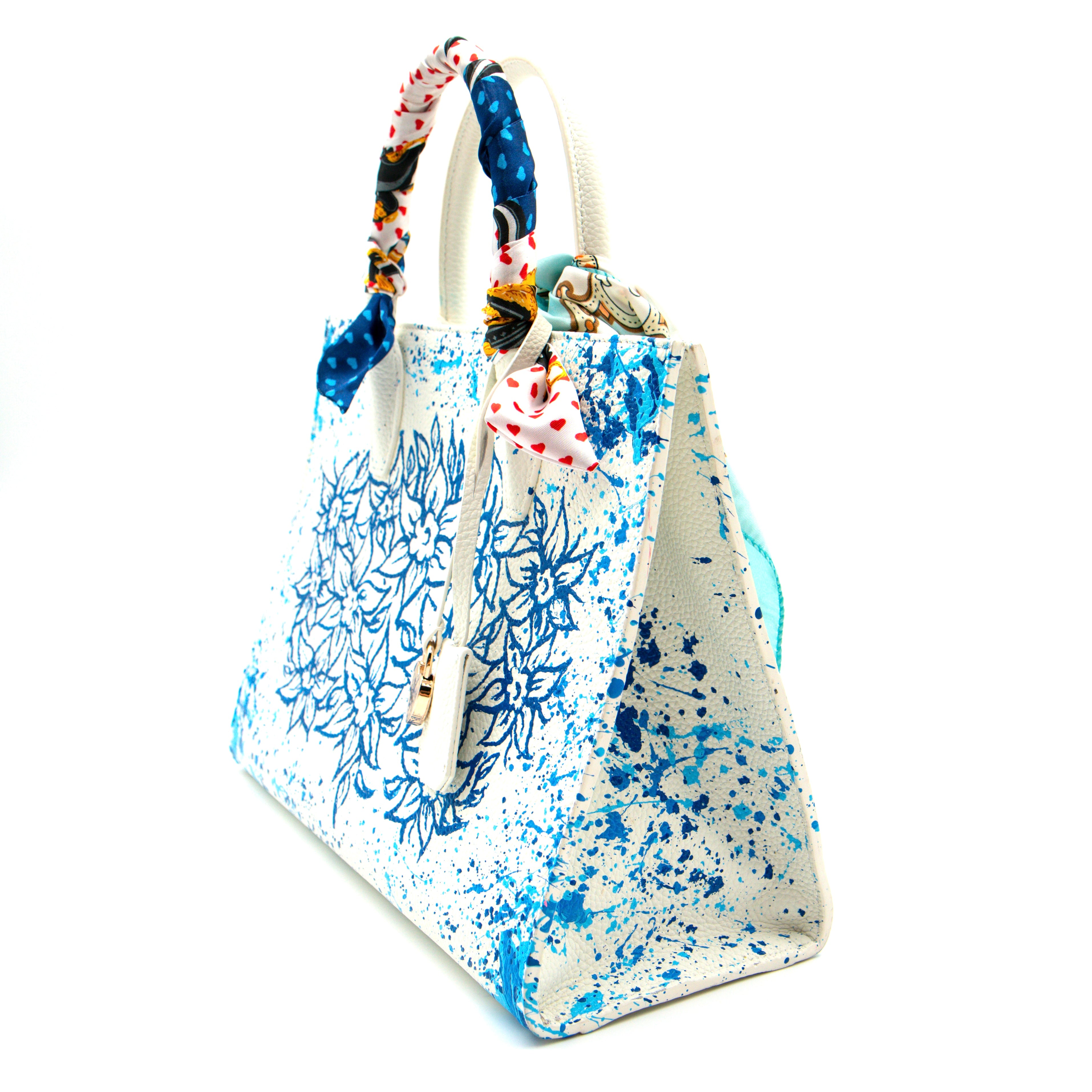 Anca Barbu Sophia Bag, Blue Flowers