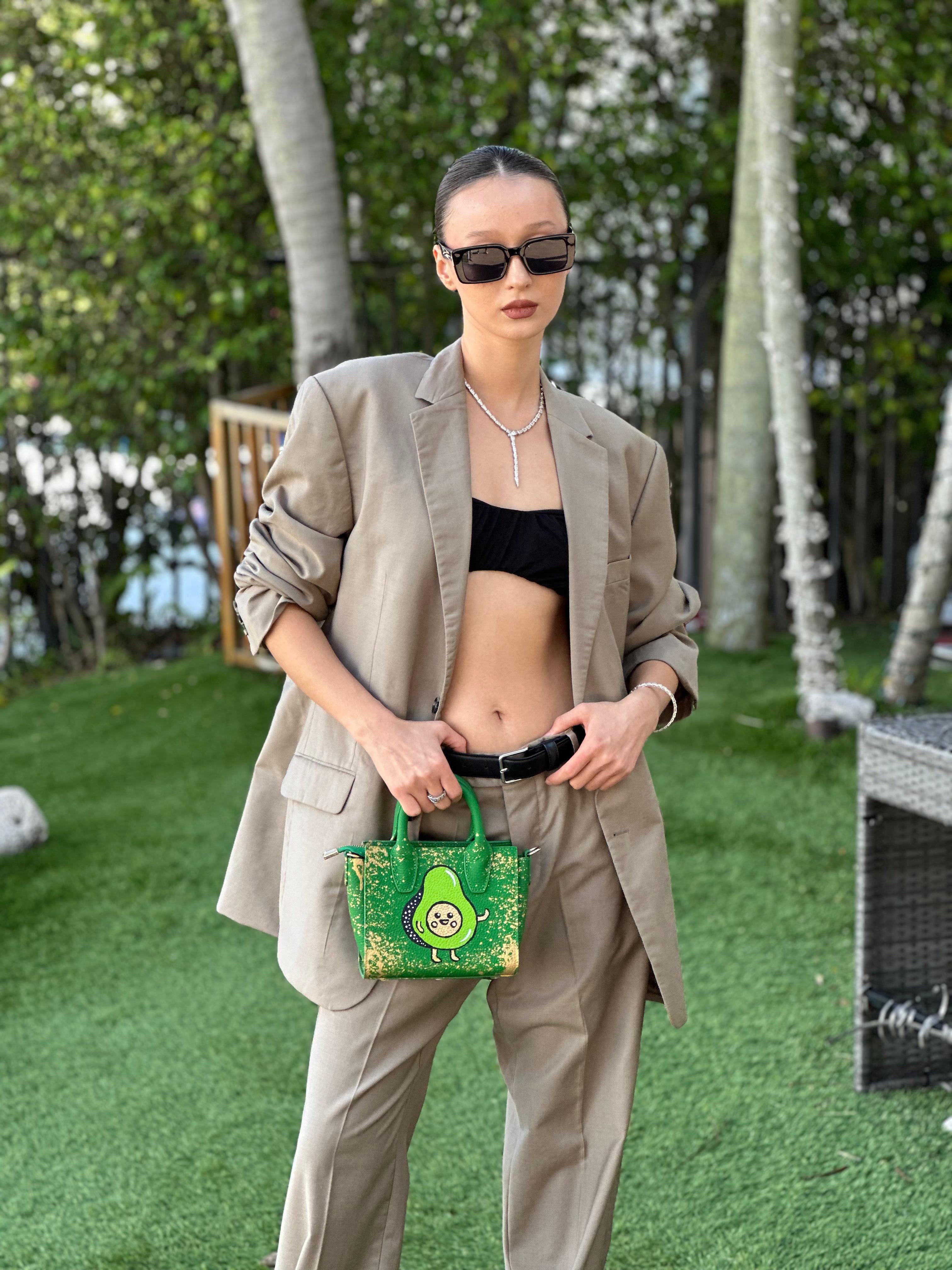 Anca Barbu Camila Green Bag, Avocado