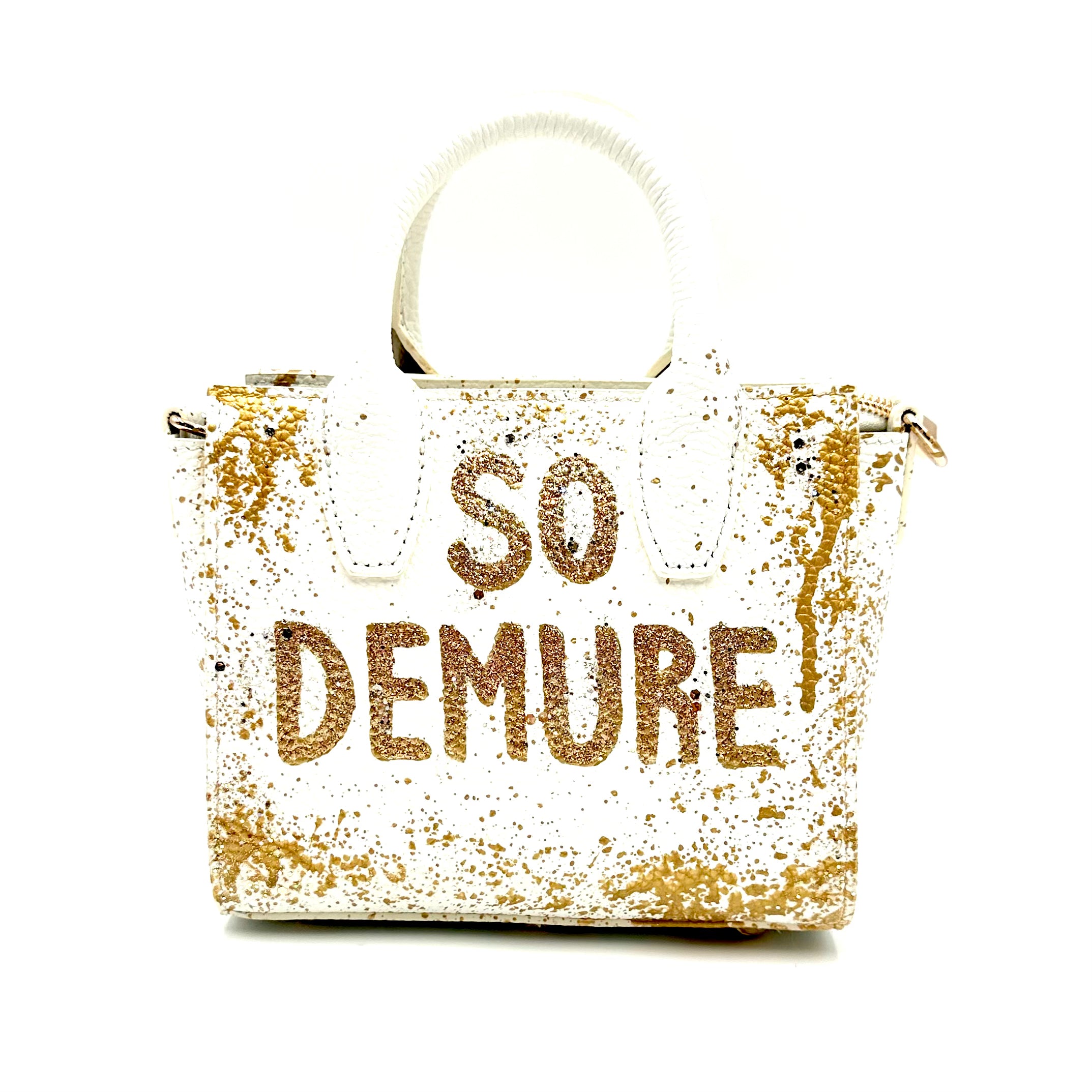 Anca Barbu Camila White Bag, Gold So Demure So Mindful