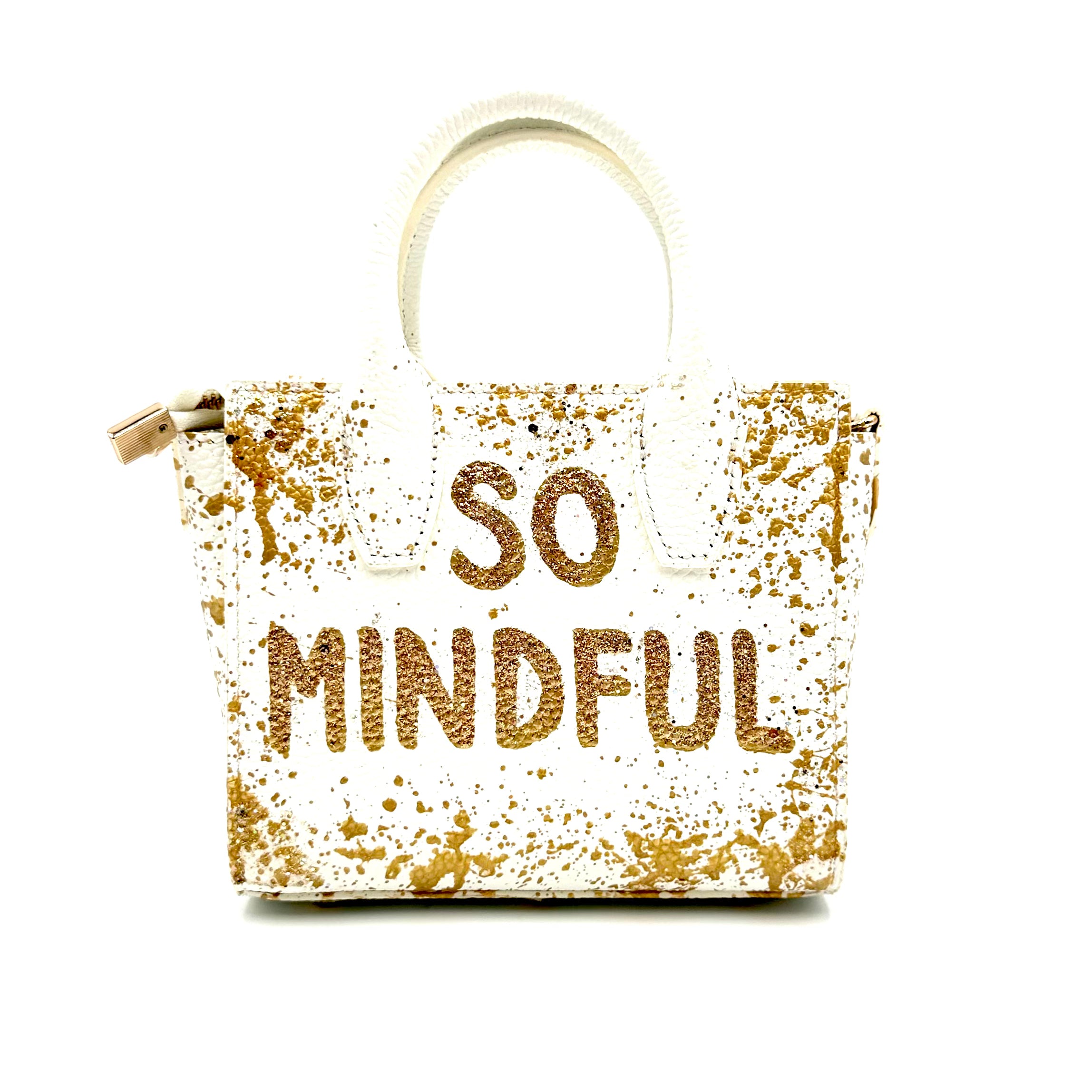 Anca Barbu Camila White Bag, Gold So Demure So Mindful