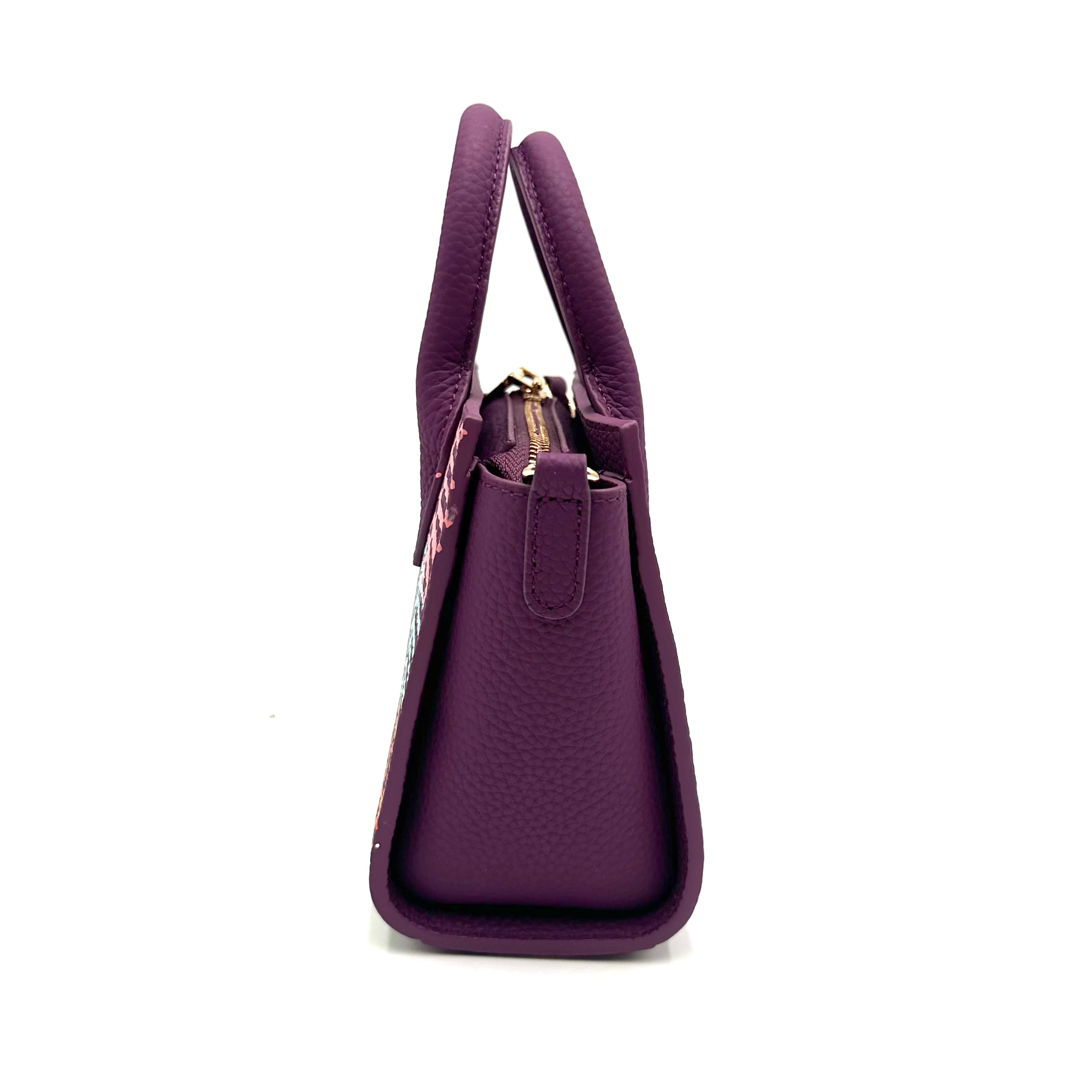 Anca Barbu Camila Purple Bag, Bright Palms