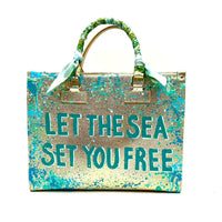Anca Barbu Nicole Bag, Let the Sea Let You Free, Turquoise