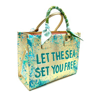 Thumbnail for Anca Barbu Nicole Bag, Let the Sea Let You Free, Turquoise