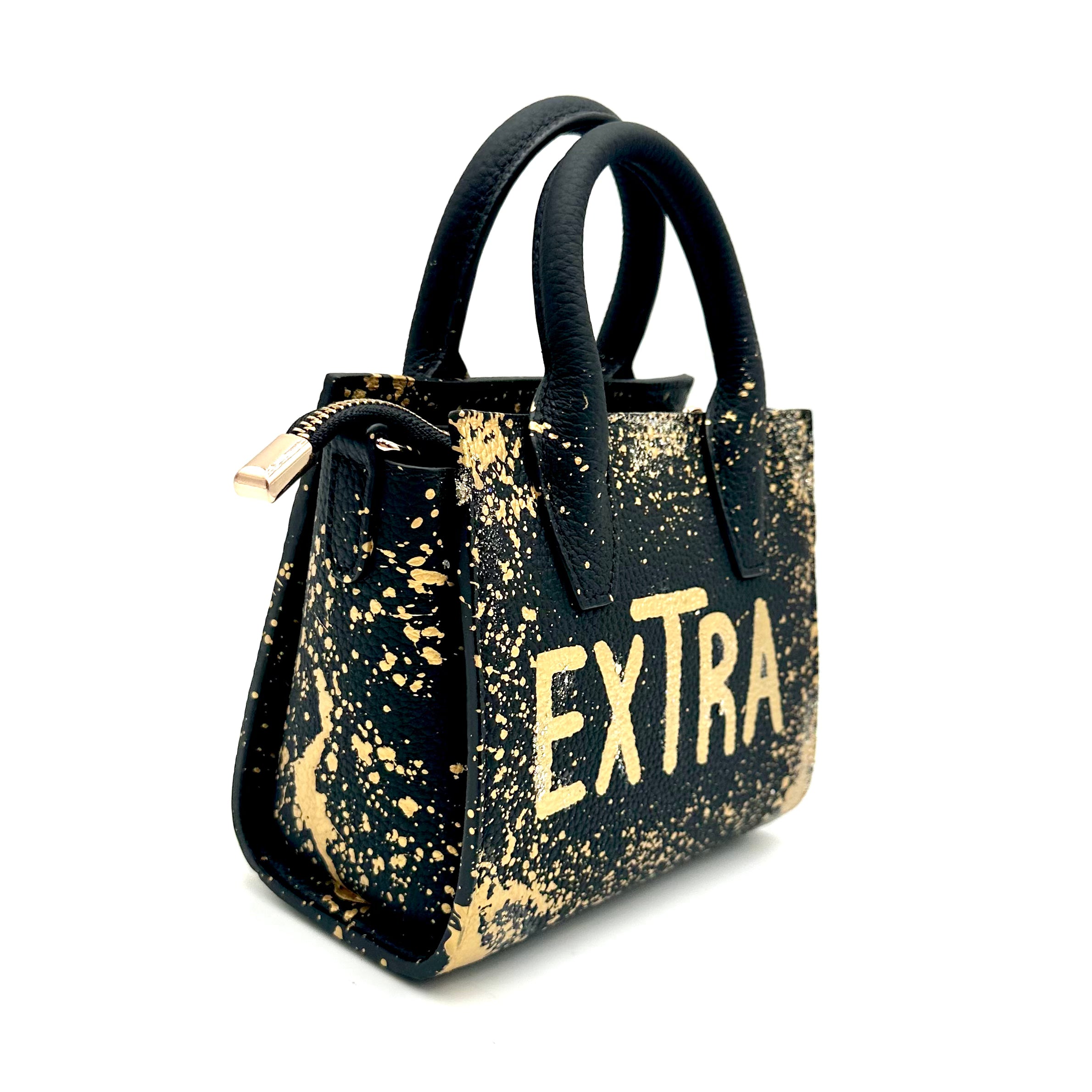Anca Barbu Camila Black Bag, Gold Extra