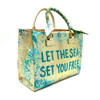 Thumbnail for Anca Barbu Nicole Bag, Let the Sea Let You Free, Turquoise