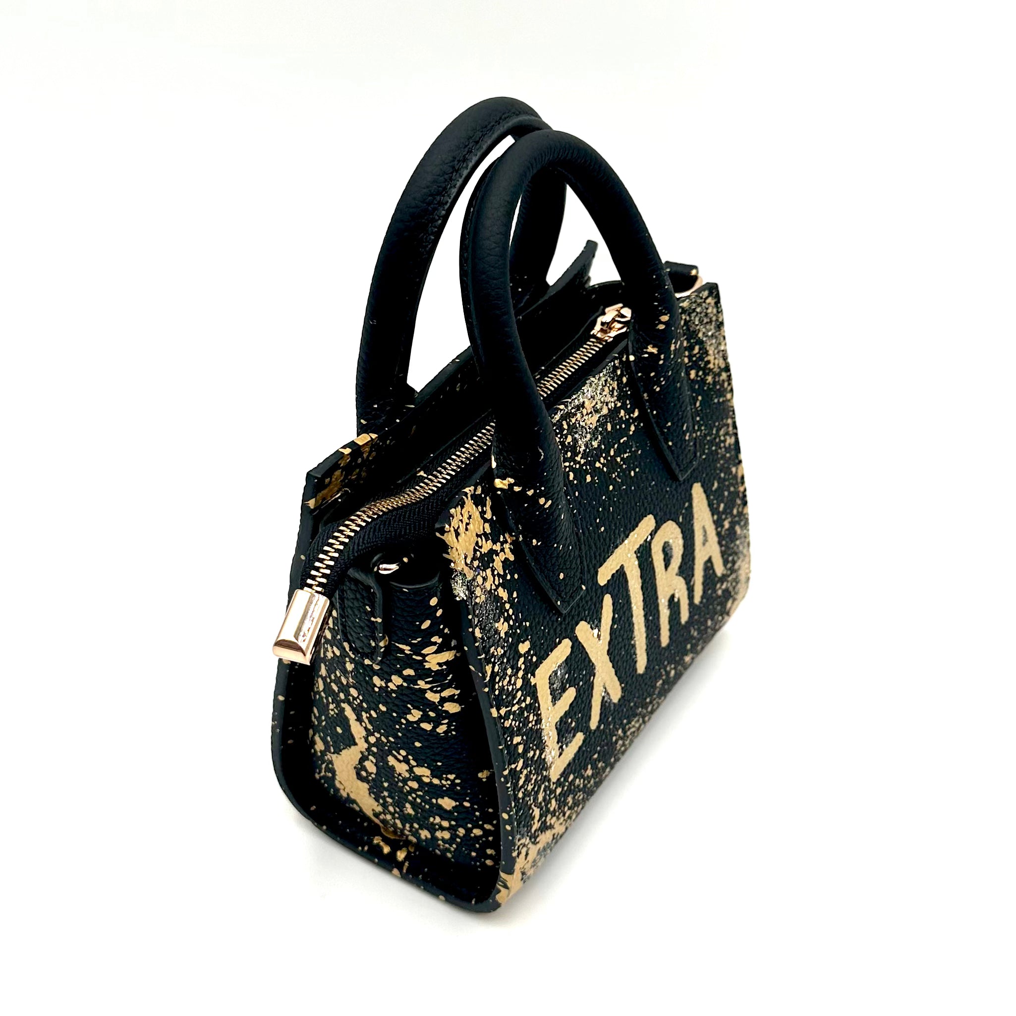 Anca Barbu Camila Black Bag, Gold Extra