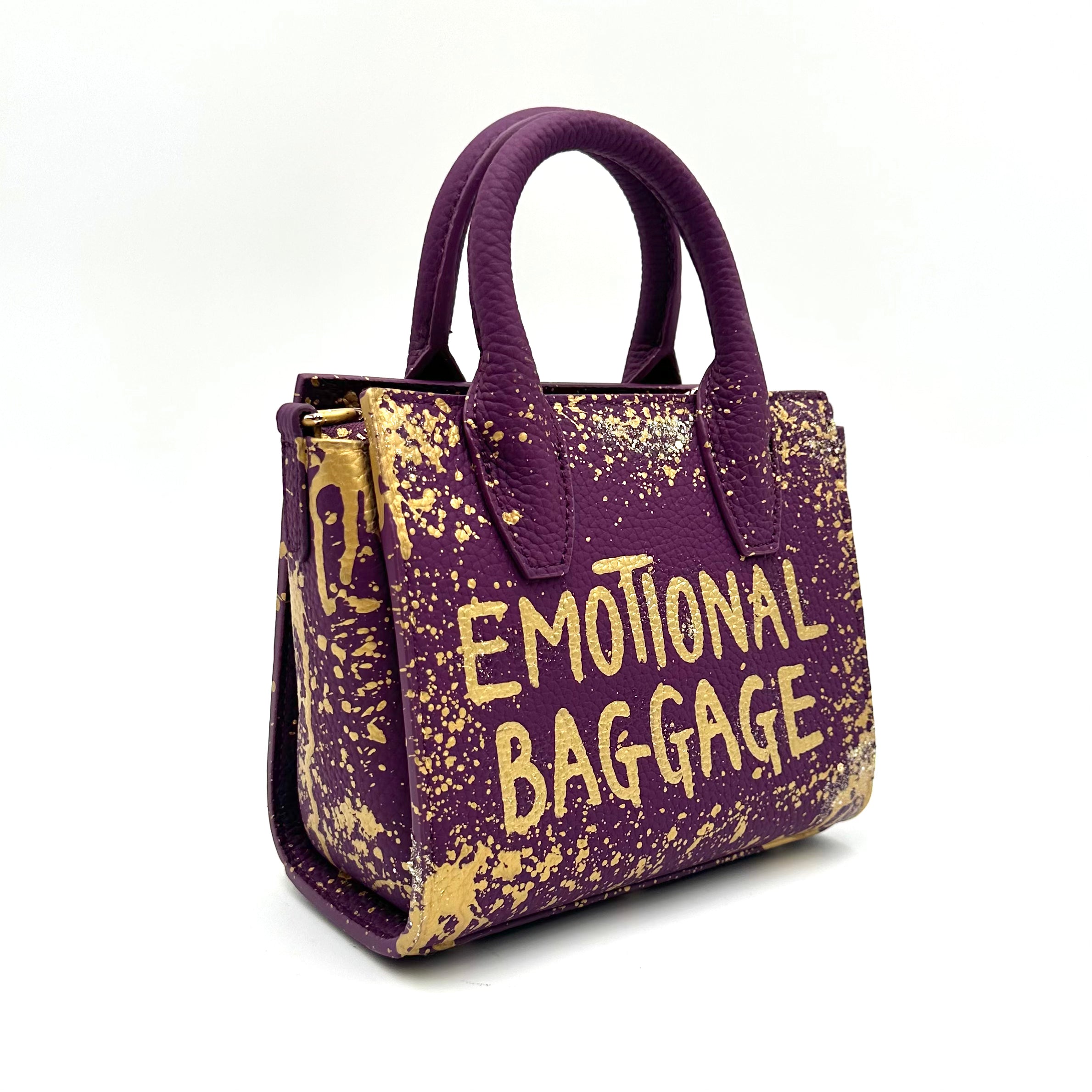 Anca Barbu Camila Purple Bag, Gold Emotional Baggage