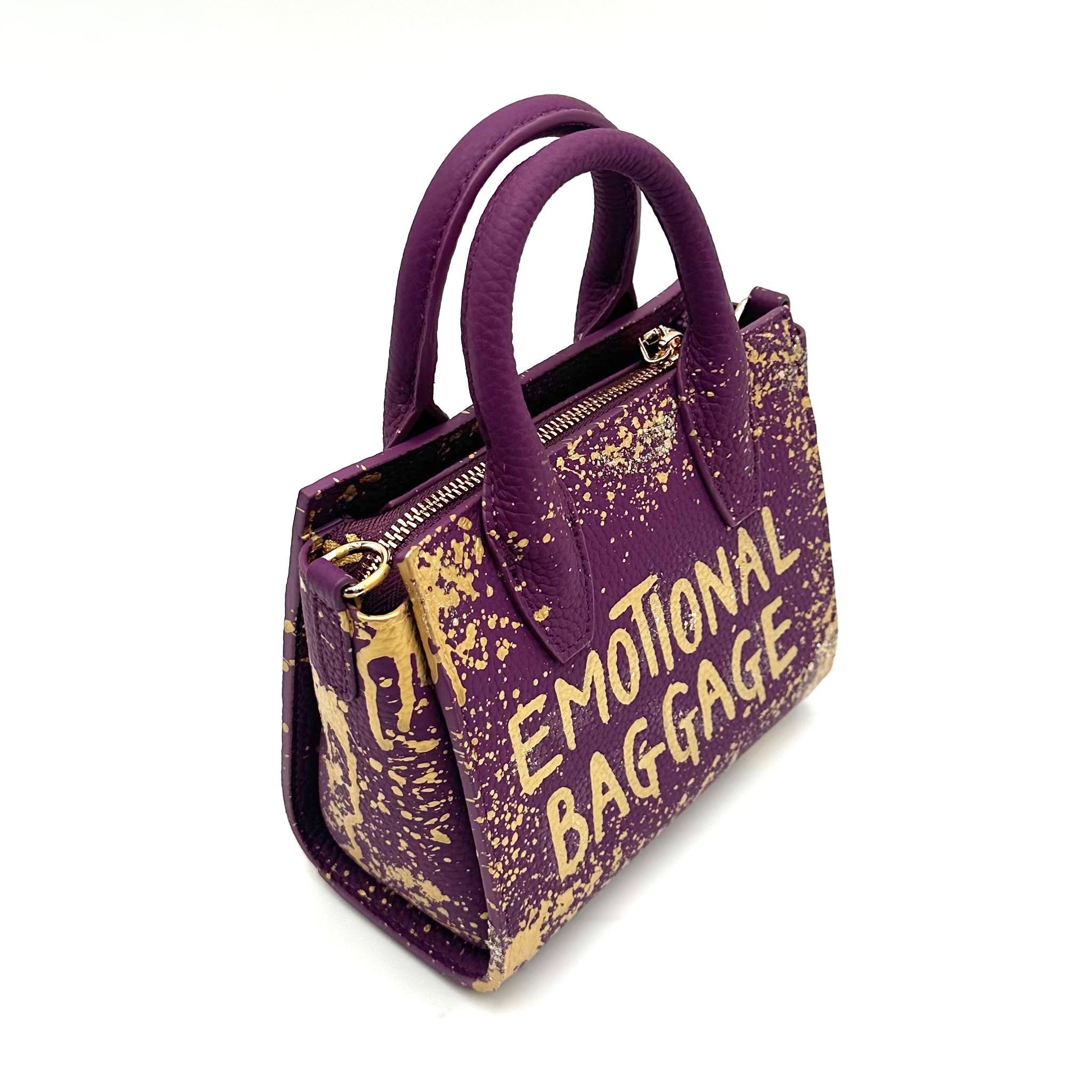 Anca Barbu Camila Purple Bag, Gold Emotional Baggage