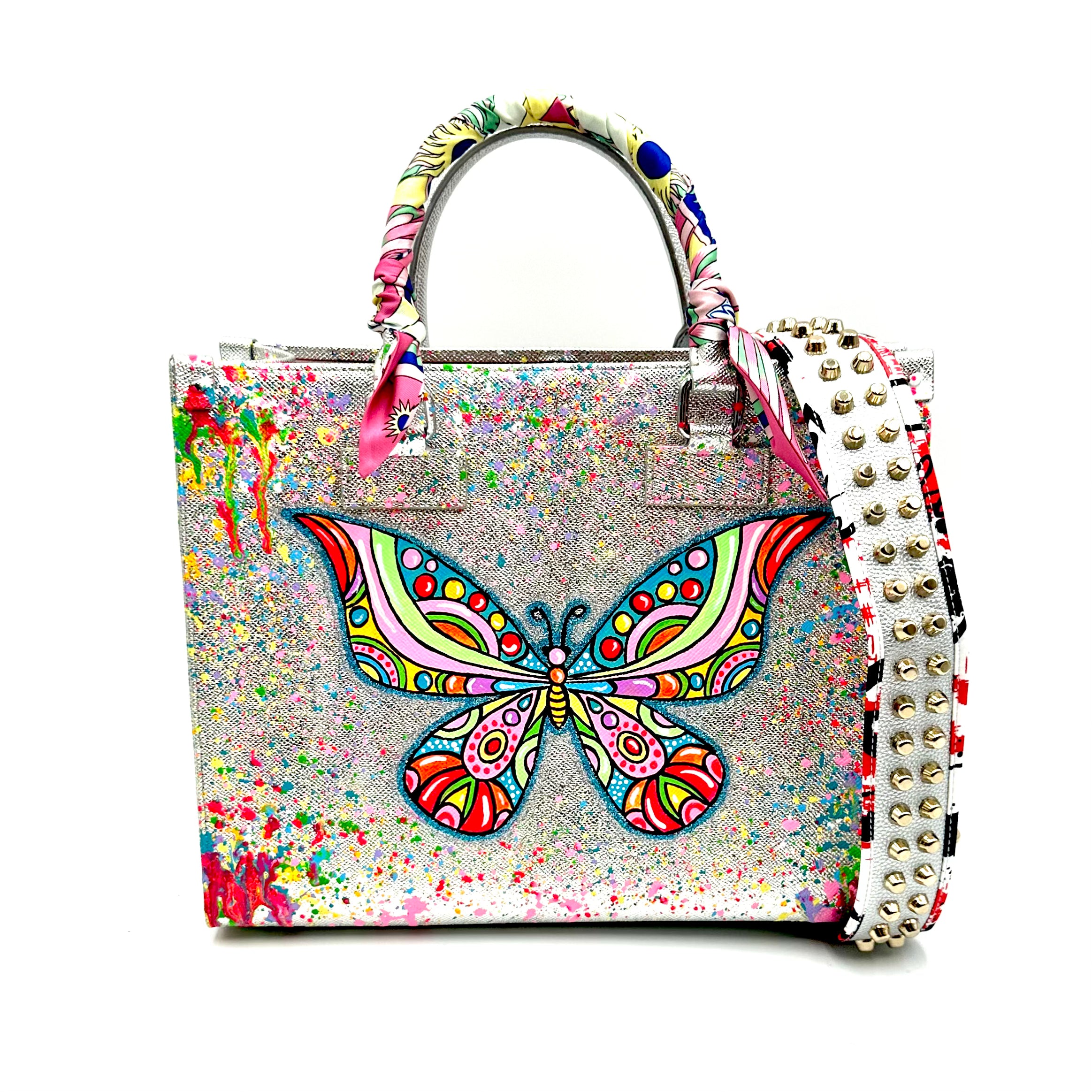 Anca Barbu Nicole Limited edition Bag, Silver Butterfly