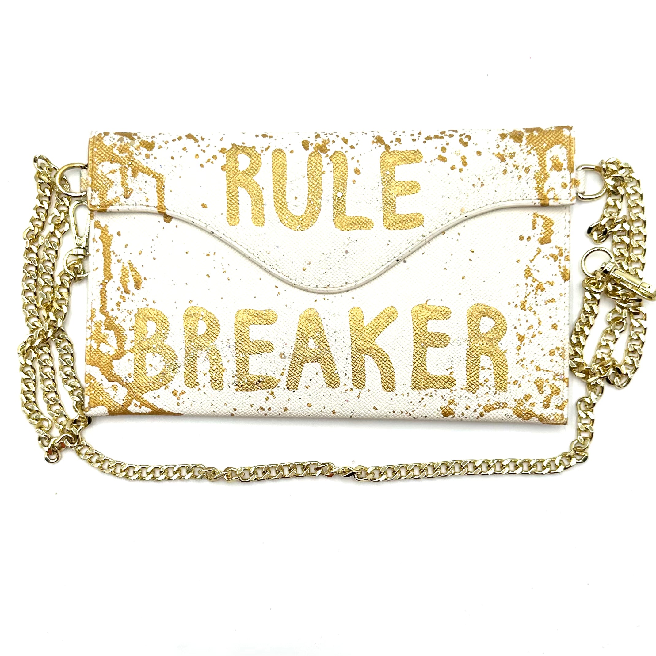 Anca Barbu Sabrina White Bag, Rule Breaker,Gold