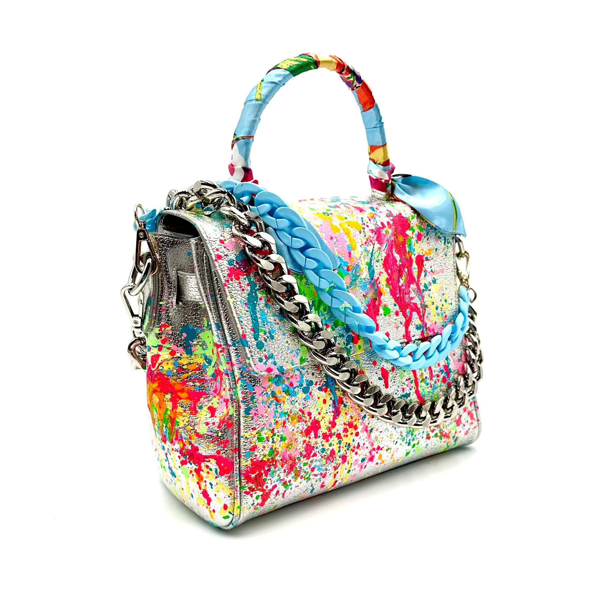 Anca Barbu Silver Vicky Bag, Splashes
