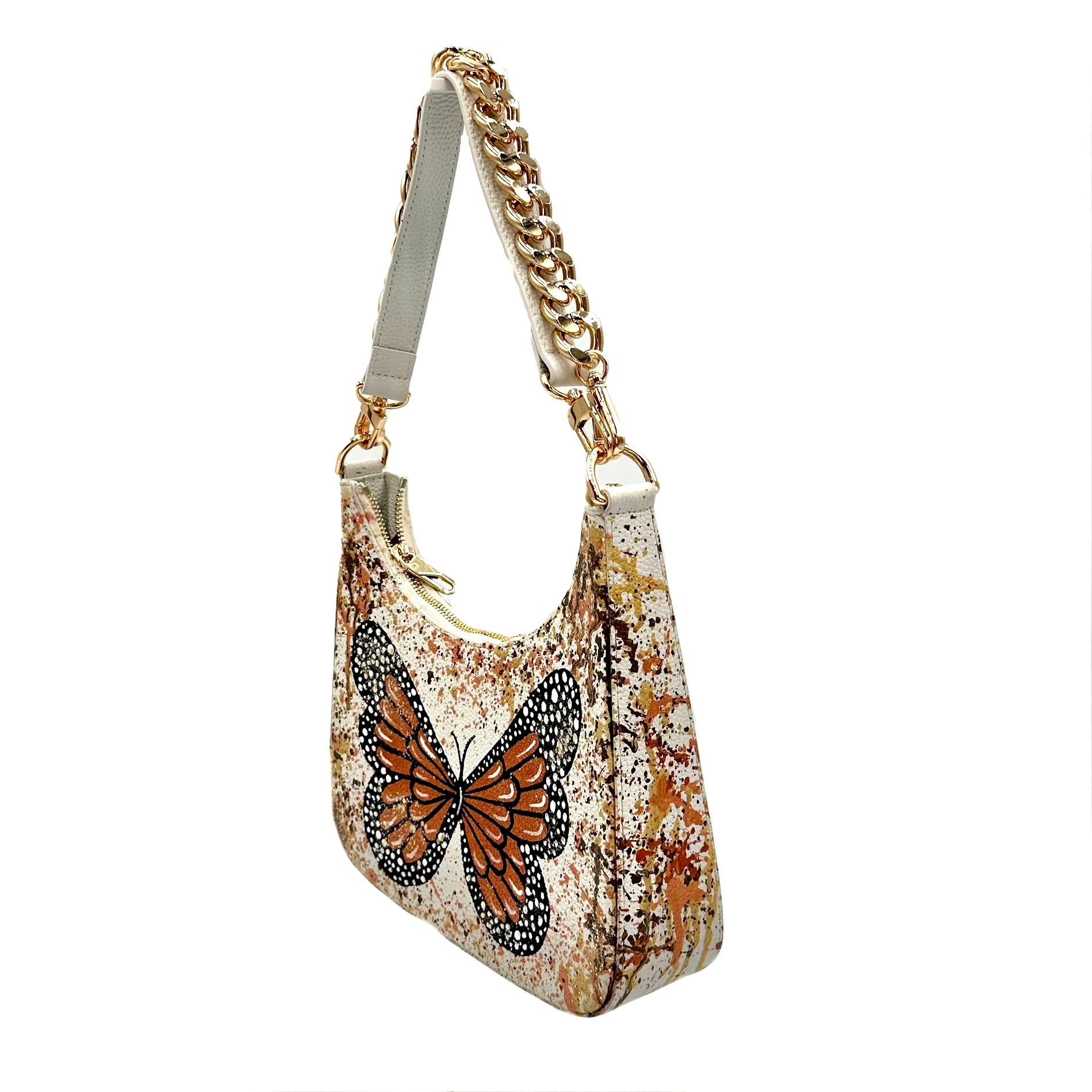 Anca Barbu Mika White Medium Bag, Butterfly