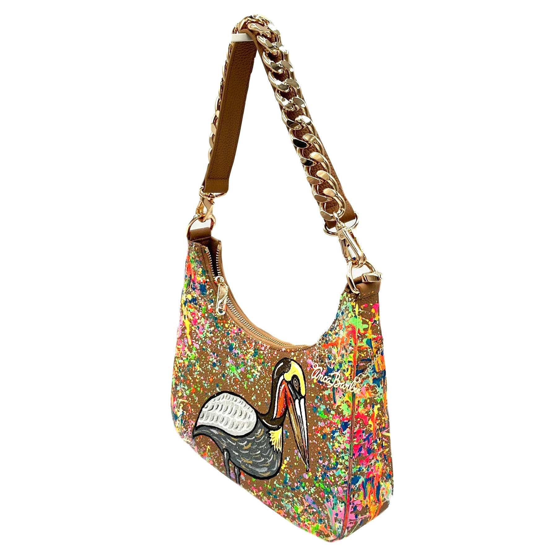 Anca Barbu Mika Taupe Medium Bag, Pelican