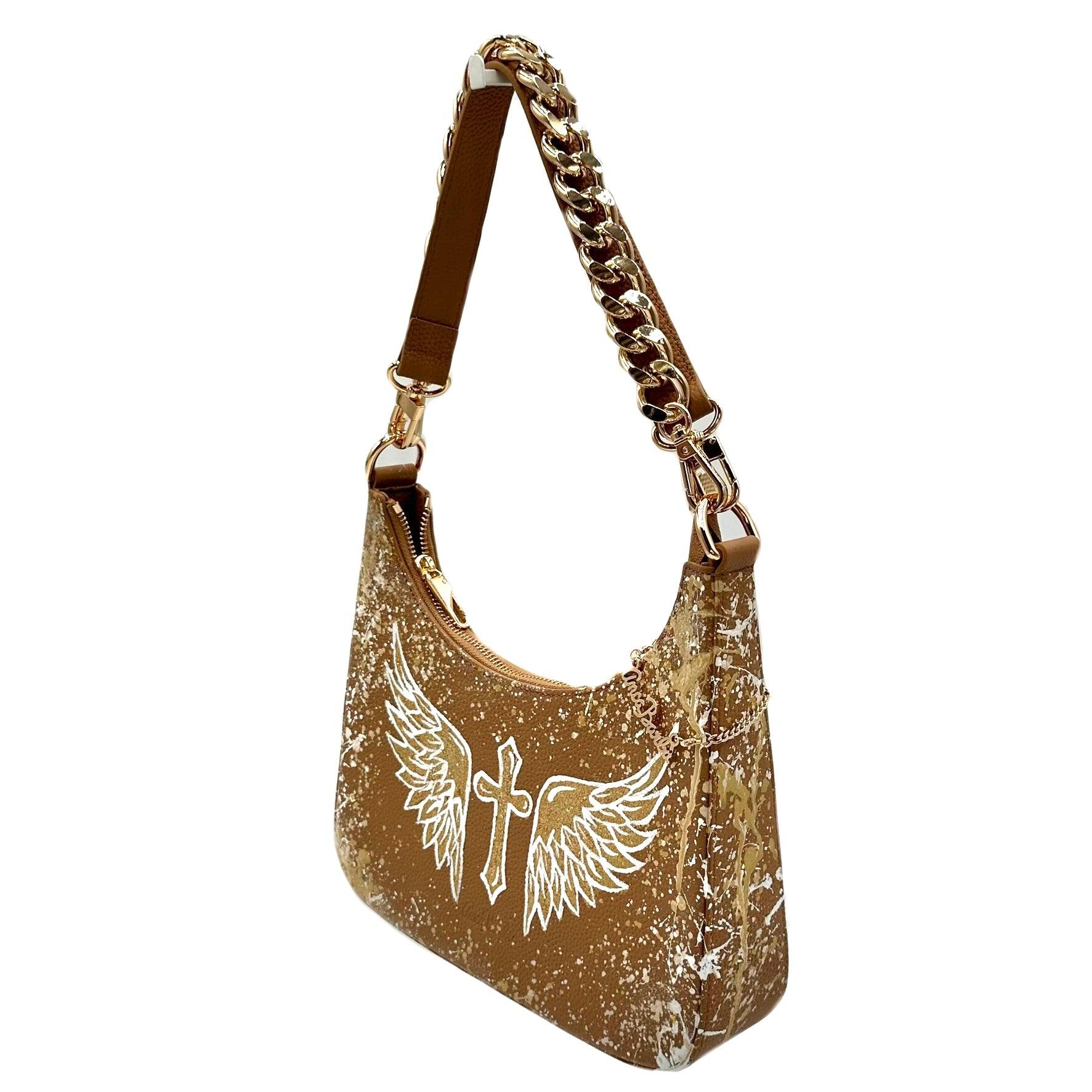 Anca Barbu Mika Taupe Medium Bag, Wings