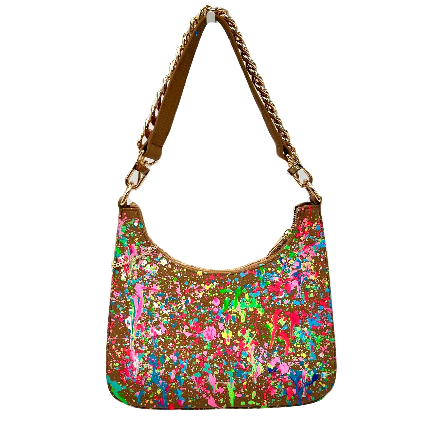Anca Barbu Mika Taupe Medium Bag, Splashes