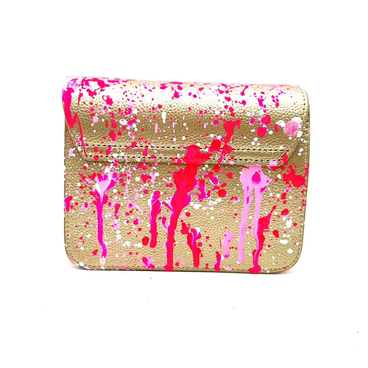 Anca Barbu Carolina Bag, LOVE, Pink Splashes