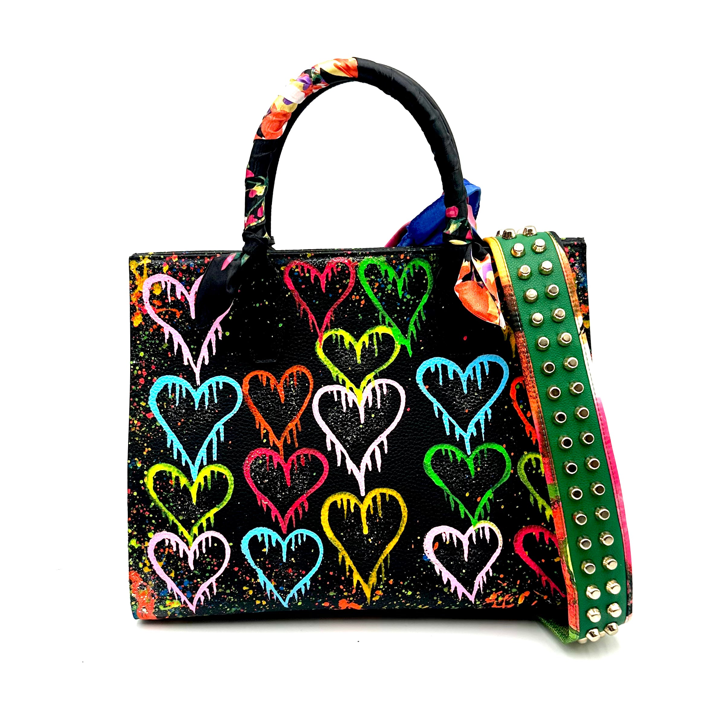 Anca Barbu Sophia Bag, Dripping Heart, Bright