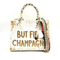 Thumbnail for Anca Barbu Sophia Bag, But first Champagne, Gold