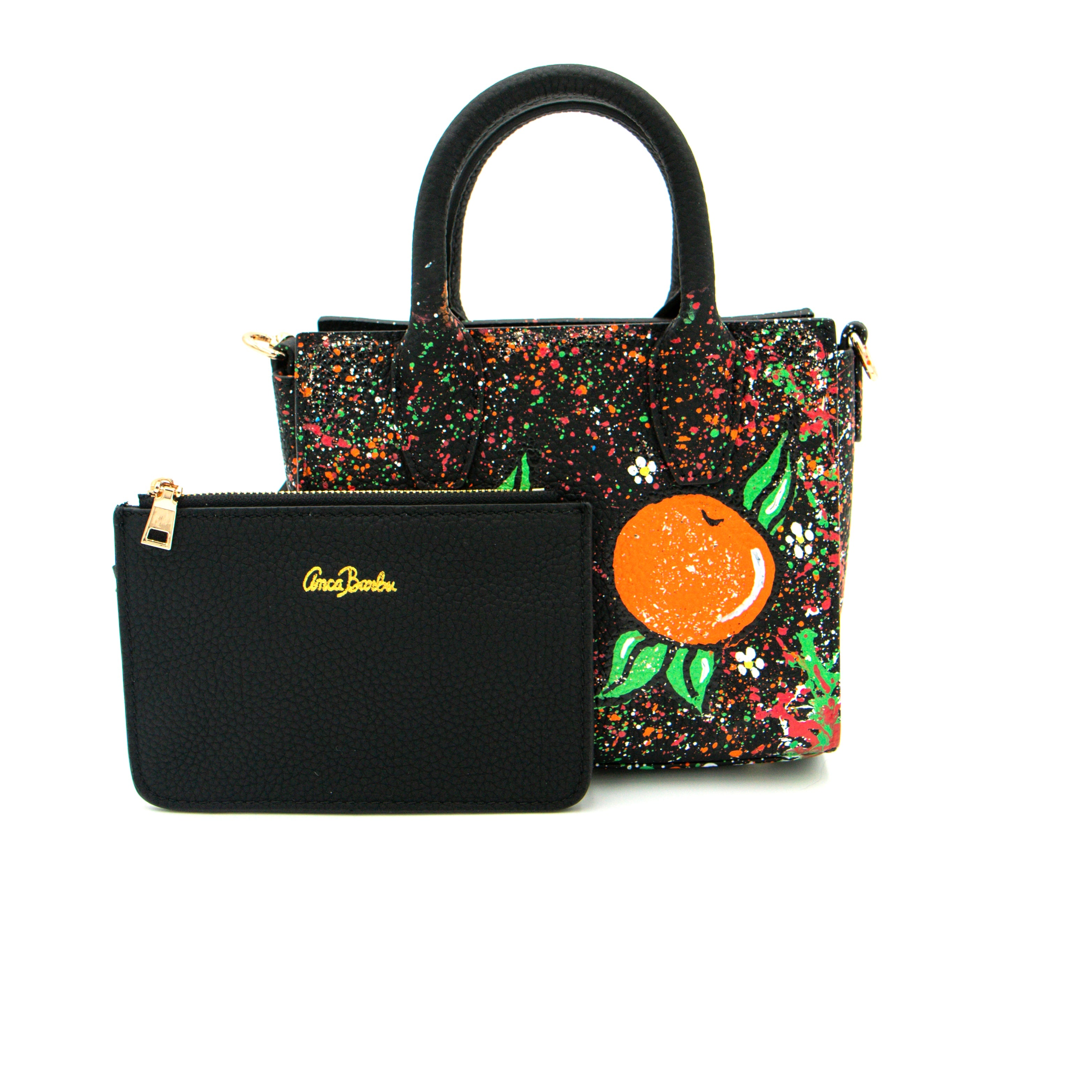 Anca Barbu Camila Bag, Oranges, Gold