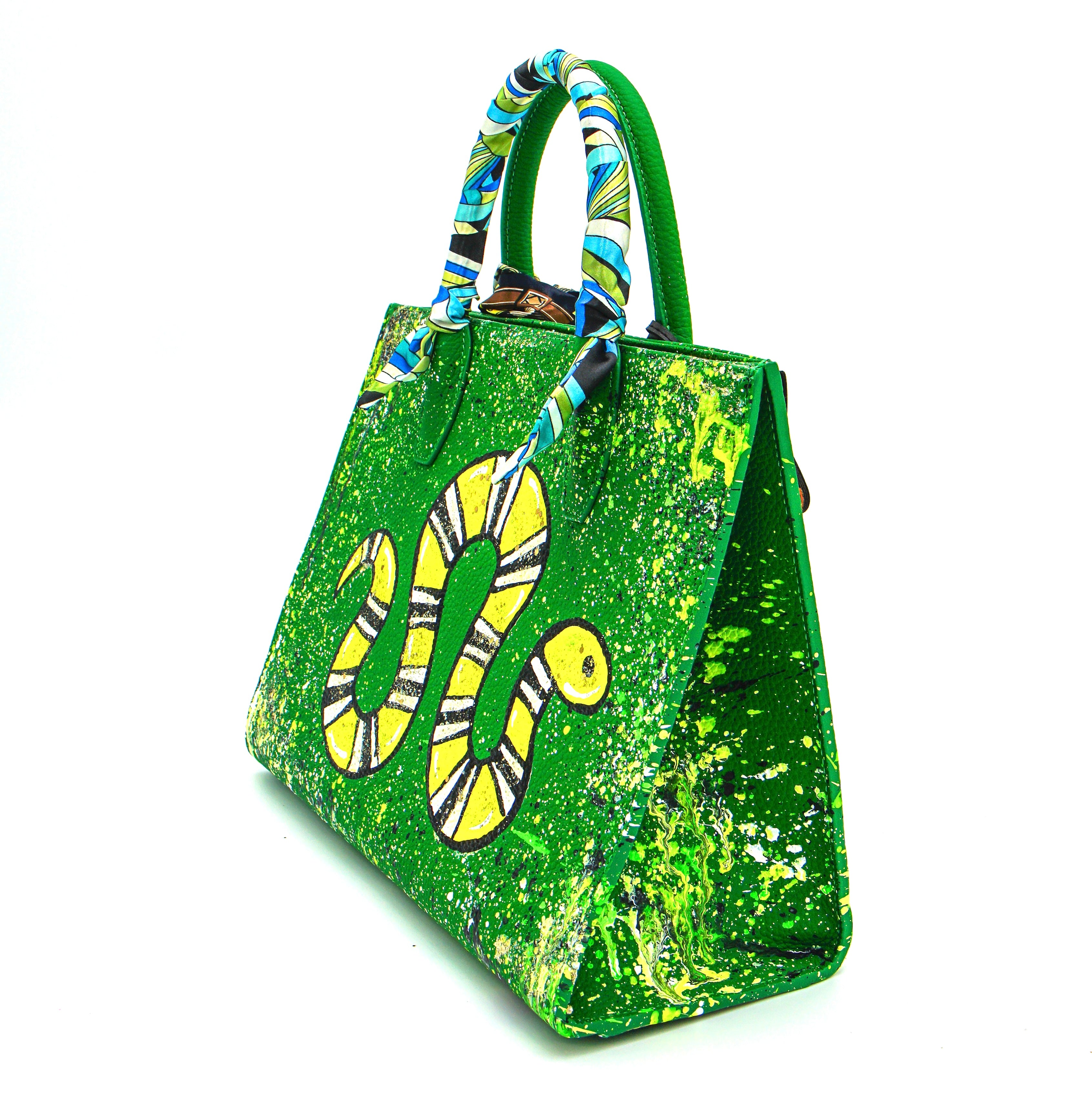Anca Barbu Sophia Bag, Snake, Yellow