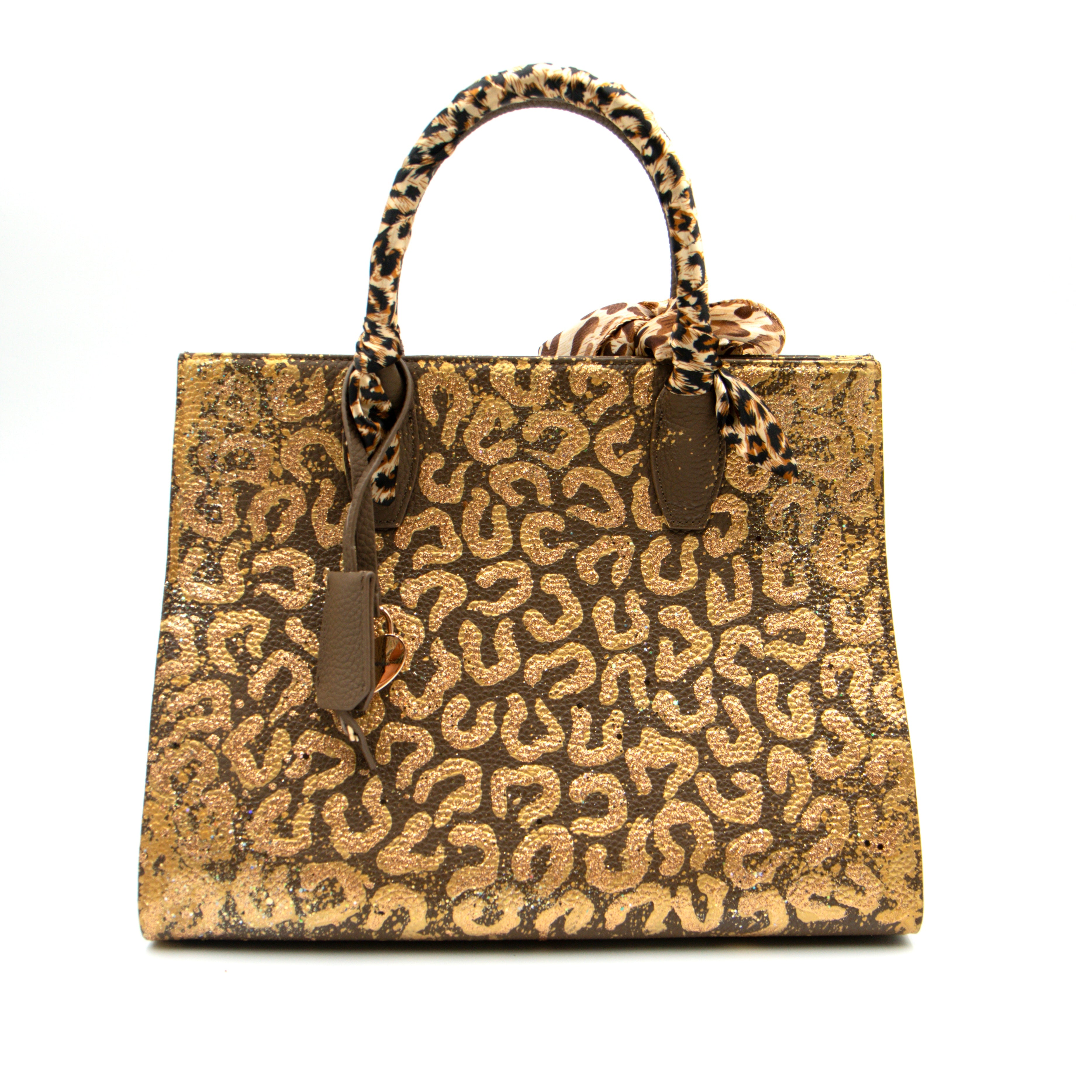 Anca Barbu Sophia Bag, Cheetah, Gold
